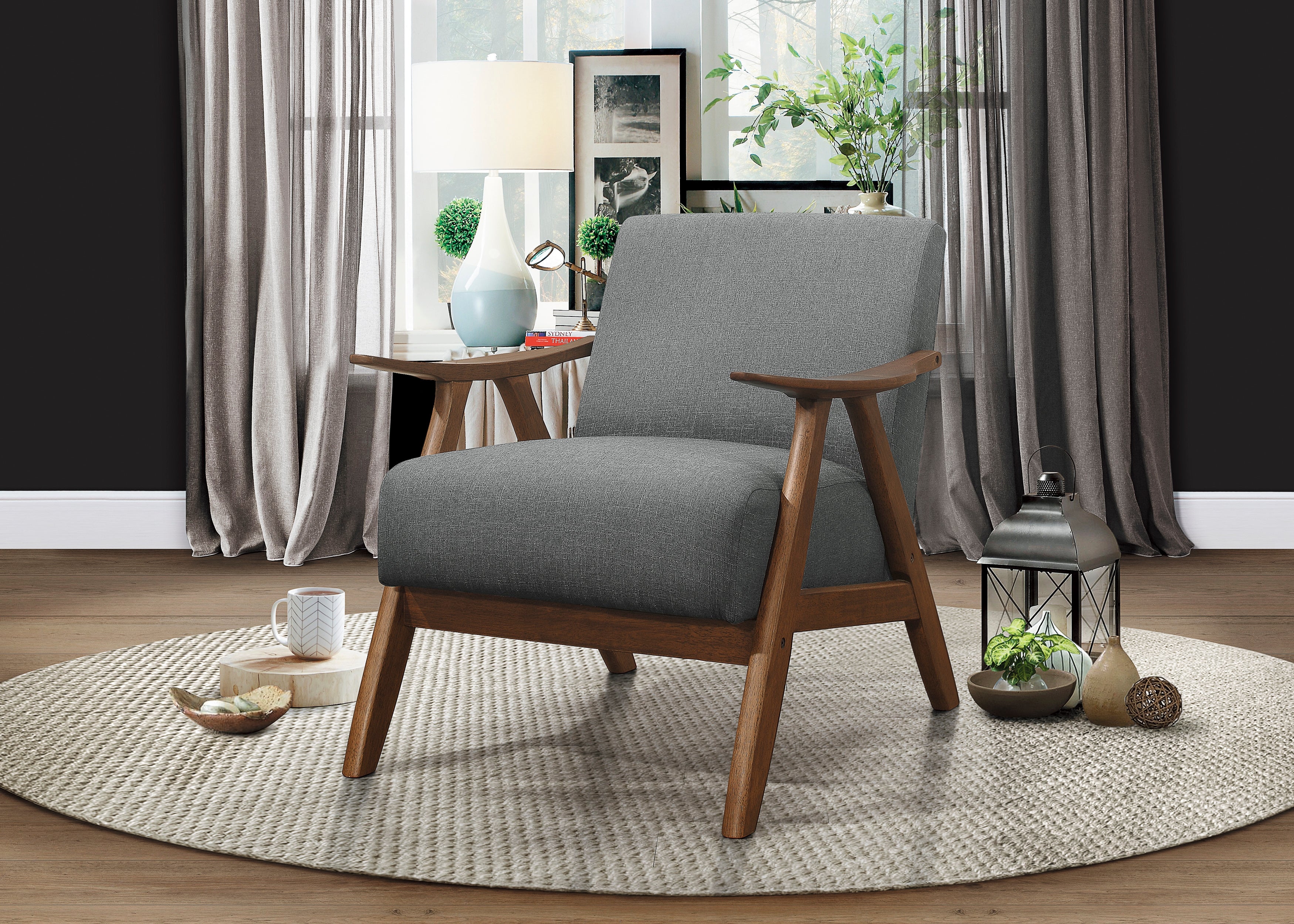 Damala ACCENT CHAIR in Gray - 1138GY-1 - Image 4