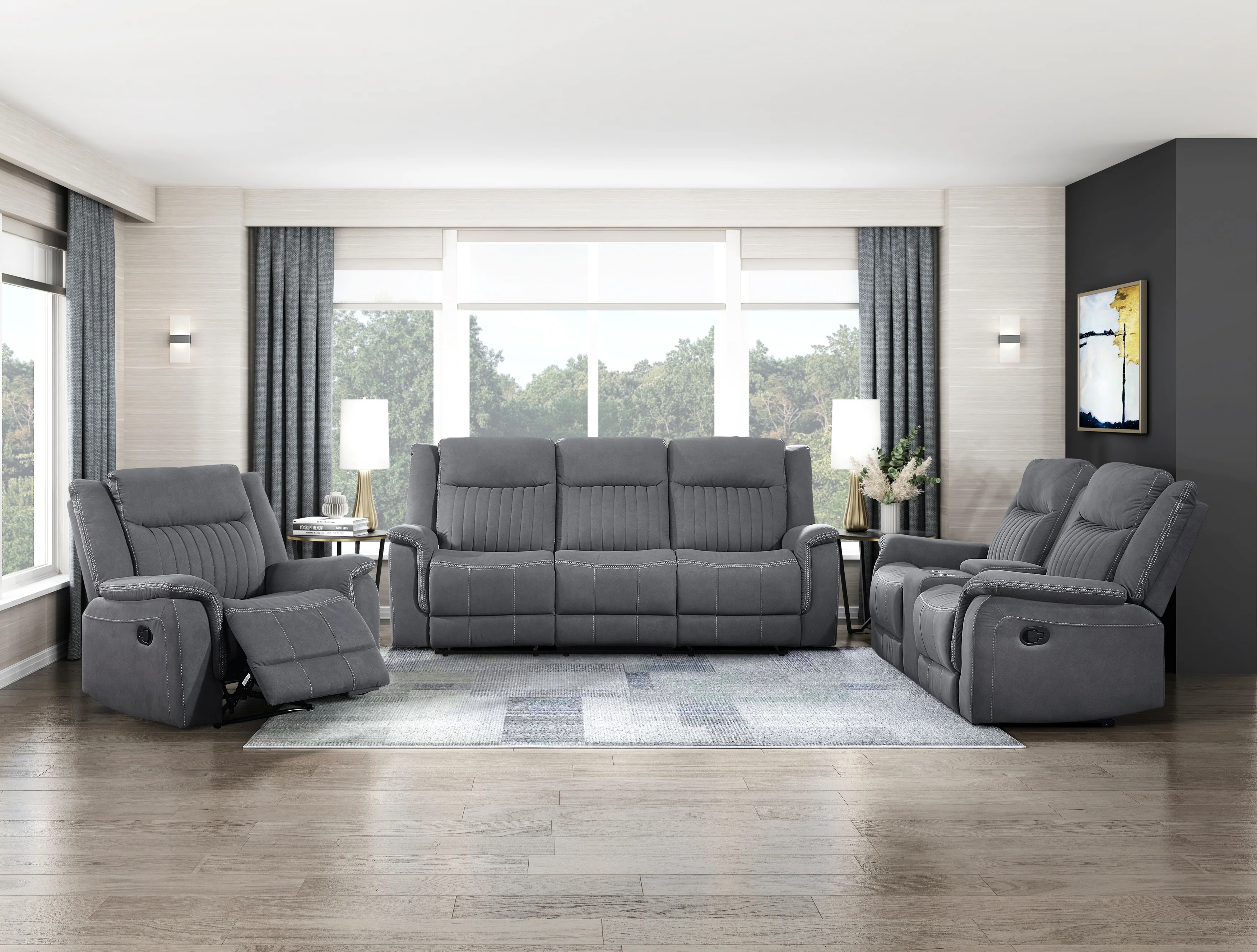 Dean Reclining Chair in Gray - 9646GY-1 - Image 6