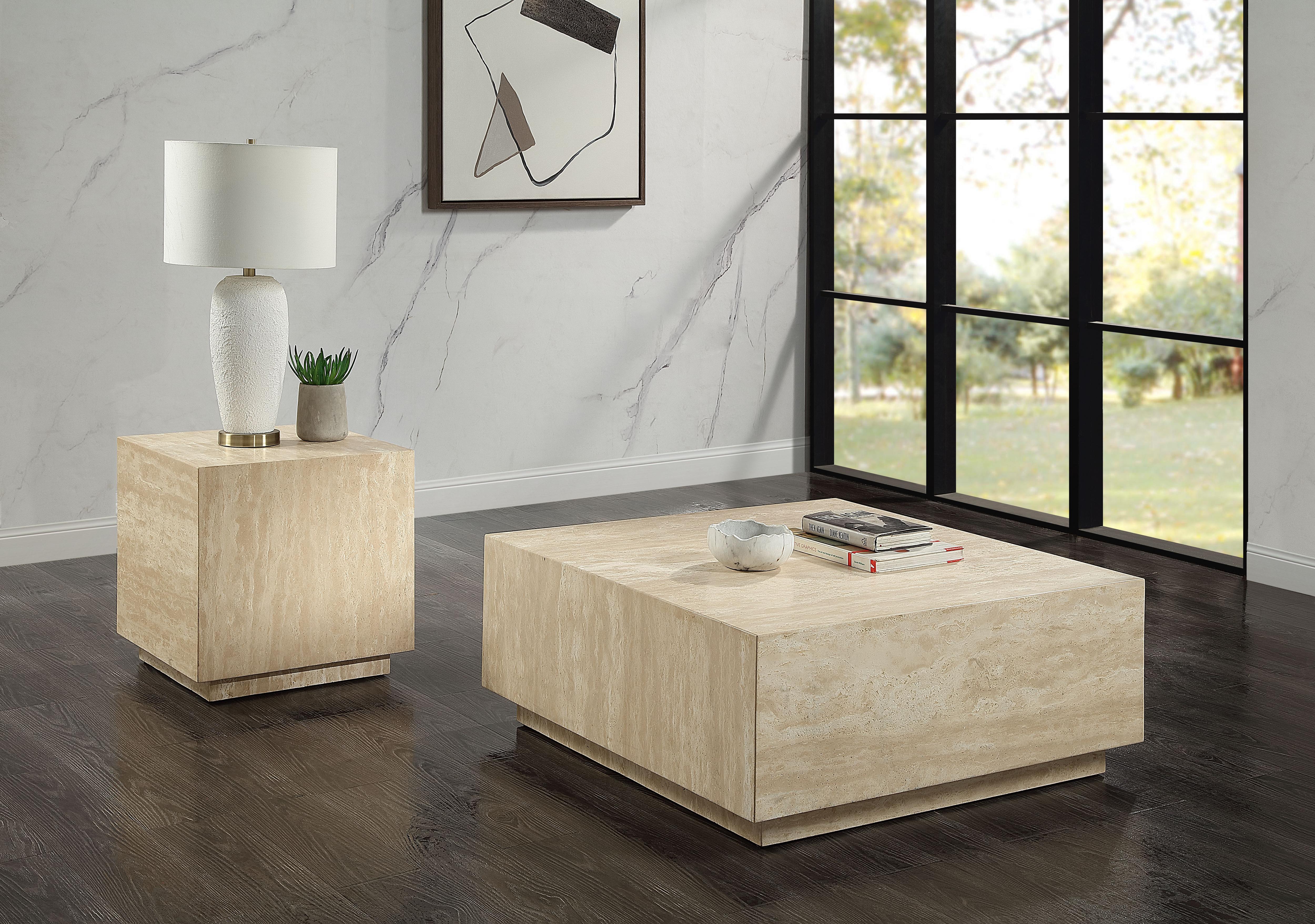 Deon Coffee Table w/Natrual Marble Top - Image 8
