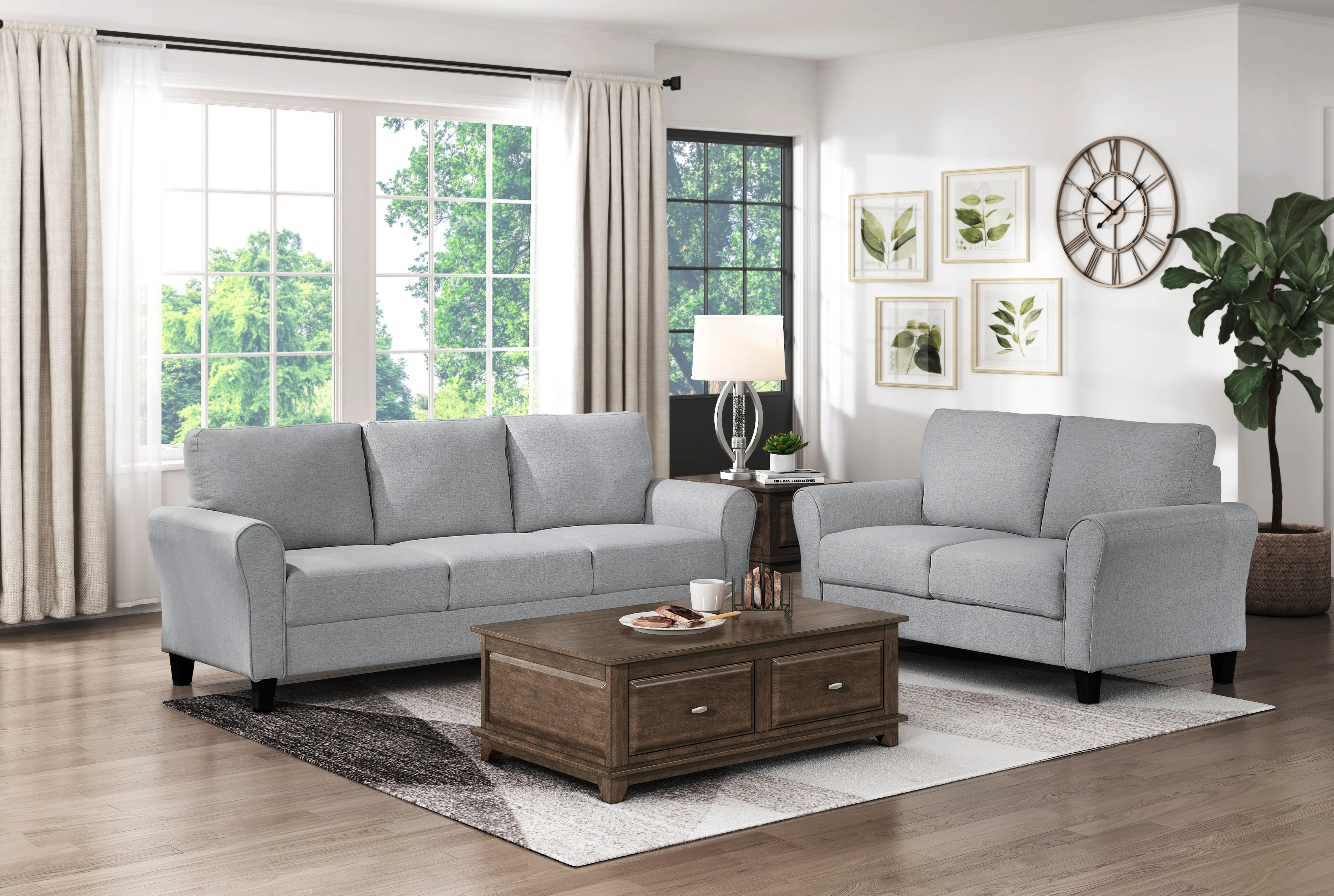 Ellery Loveseat in Gray - 9209DG-2 - Image 3