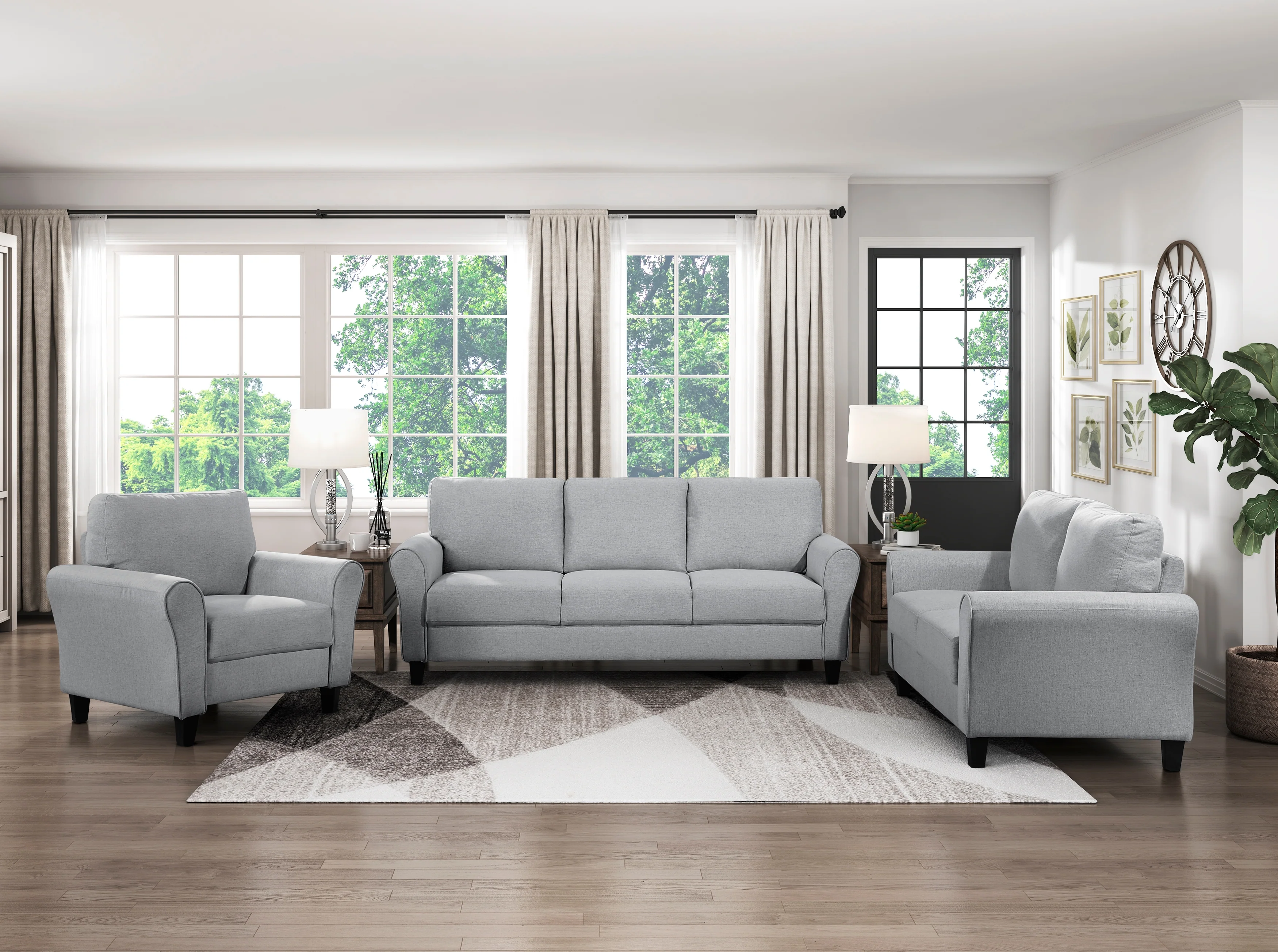 Ellery Loveseat in Gray - 9209DG-2 - Image 4