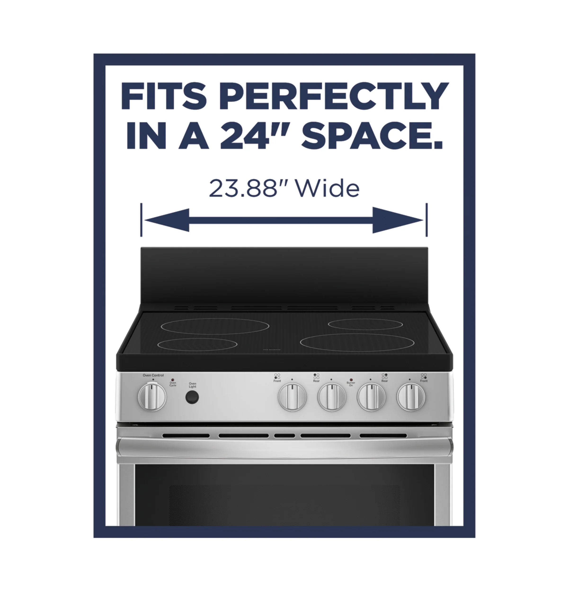 ENERGY STAR® 24" Free-Standing/Slide-in Front Control Range with Steam Clean and Large Window JAS640RMSS JAS640RMSS - Image 3
