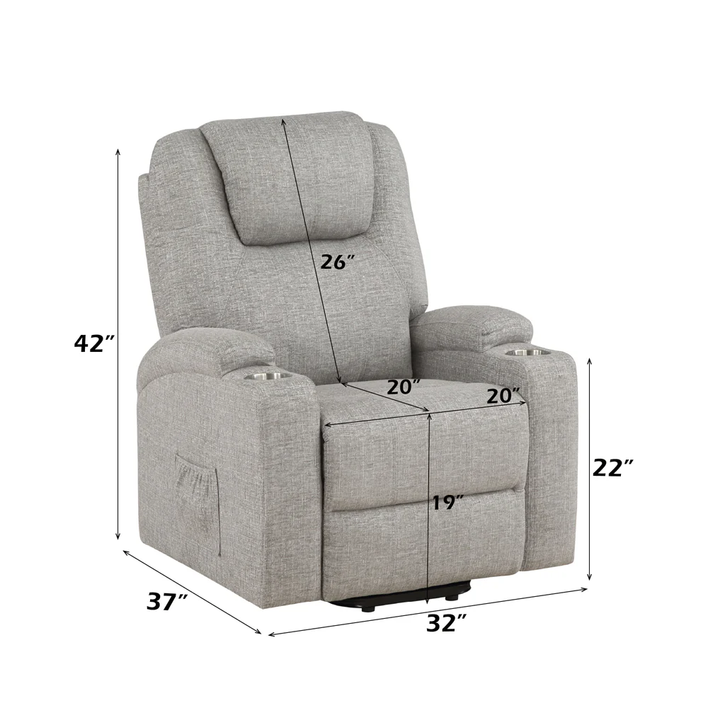 Evander Recliner w/Power Lift & Massage - Image 10