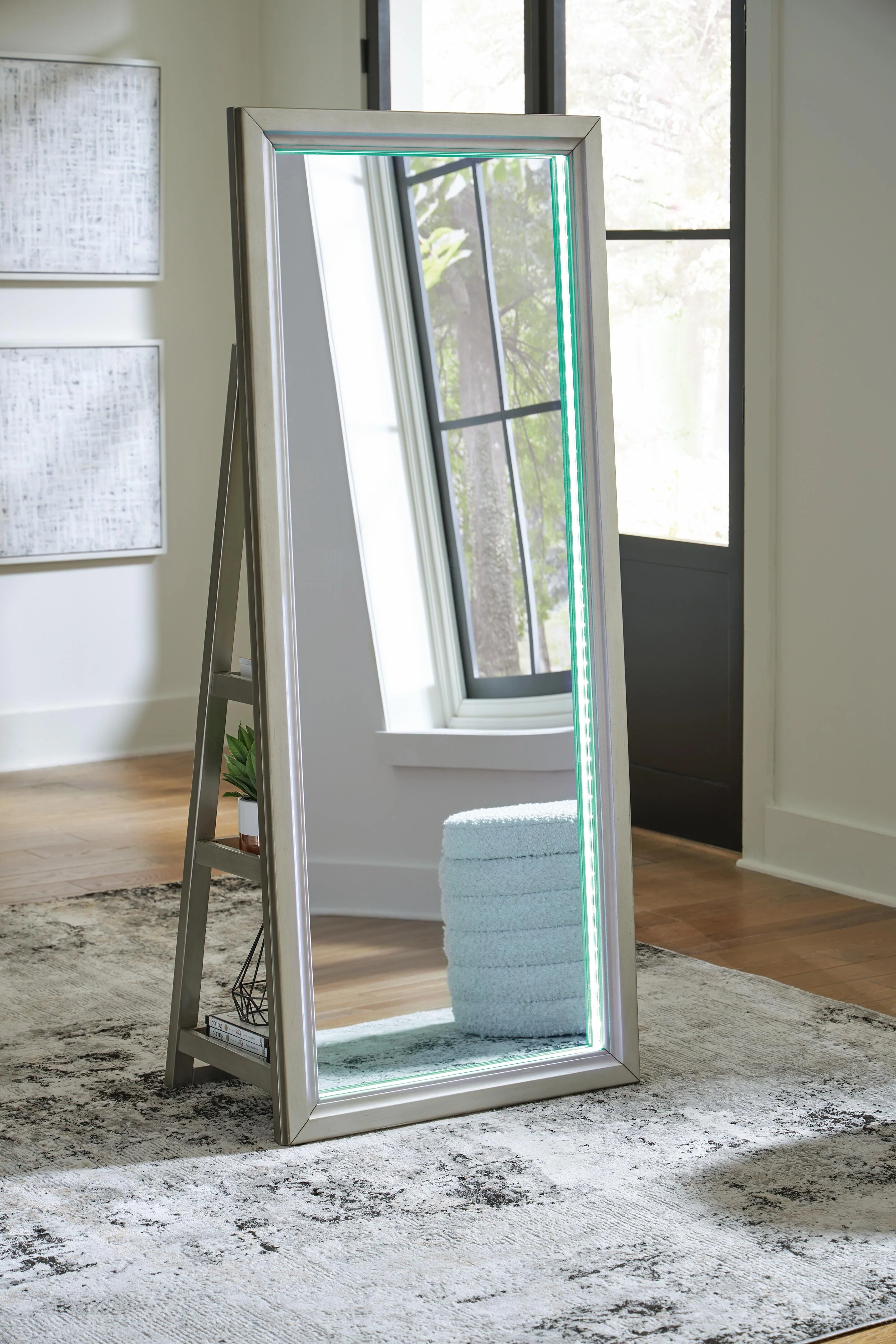 Evesen Floor Standing Mirror/Storage - Image 18