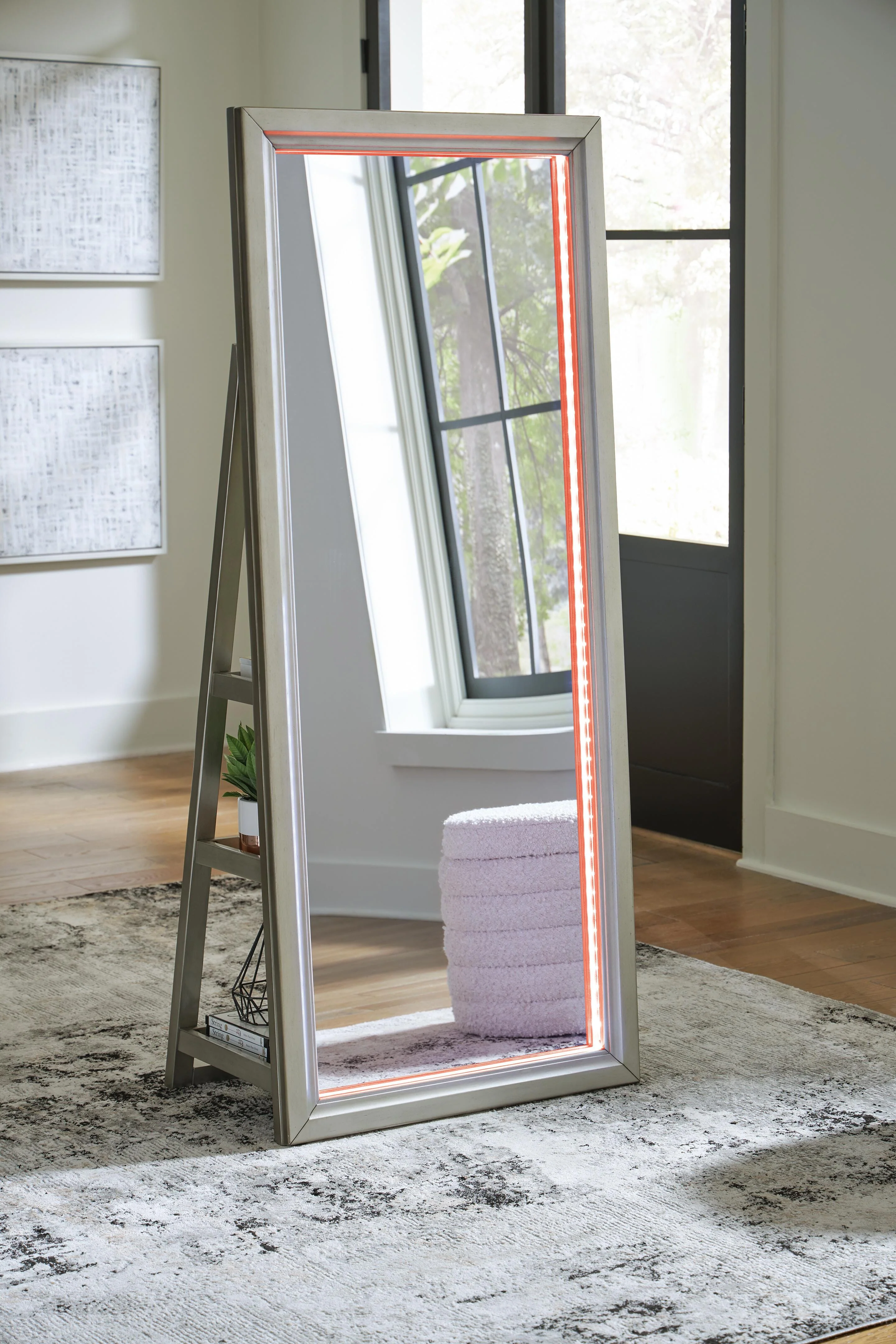 Evesen Floor Standing Mirror/Storage - Image 21
