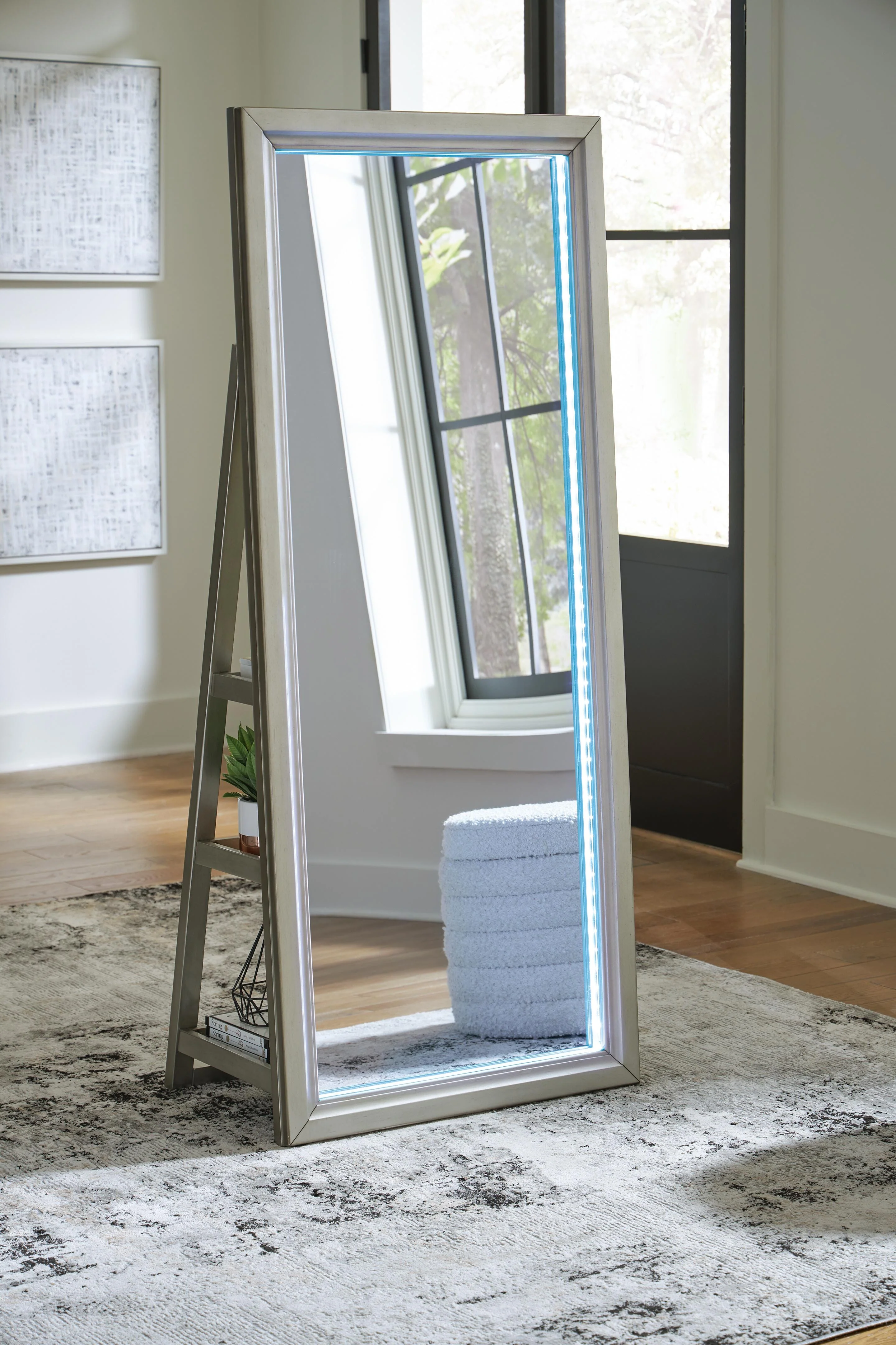 Evesen Floor Standing Mirror/Storage - Image 9