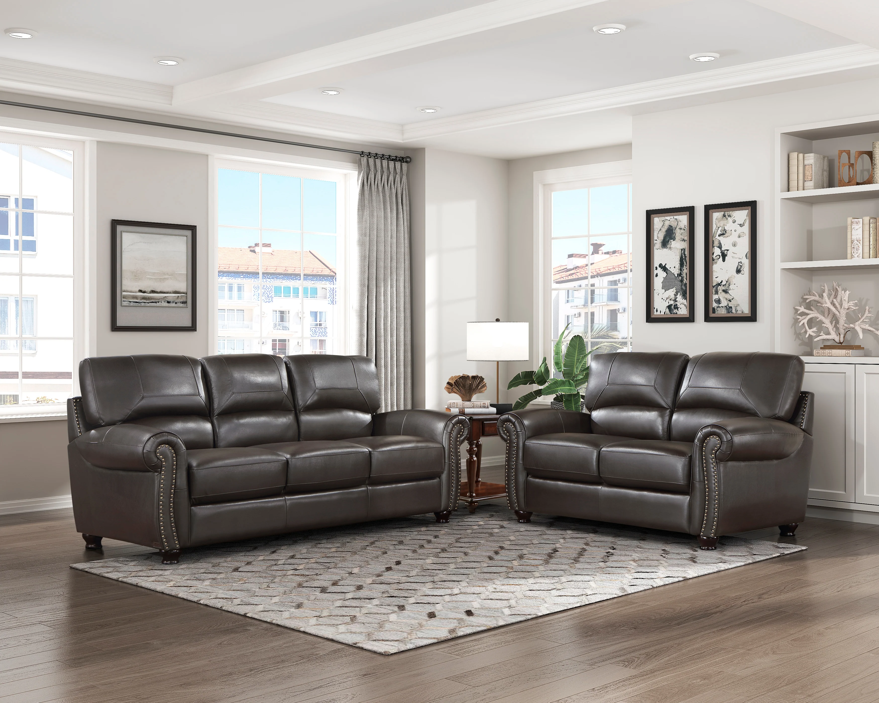 Foxborough Sofa in Brown - 9269DB-3 - Image 6