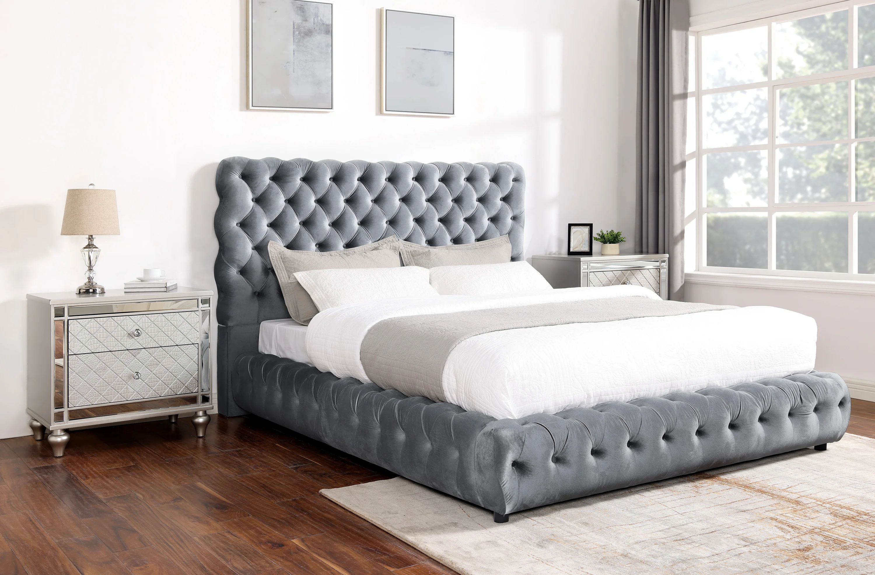 Flory Upholstered Platform Bed - Image 9