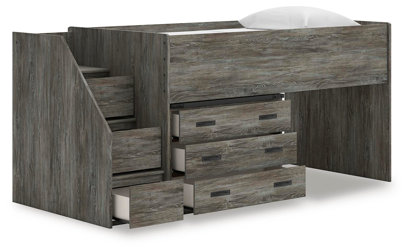 Frandern Loft Bed with Drawer Storage - Image 9