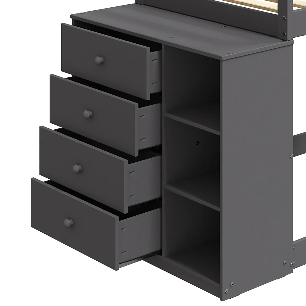 Gaston Bunk Bed (T/T) w/4 Drawers & 3 Compartments - Image 5