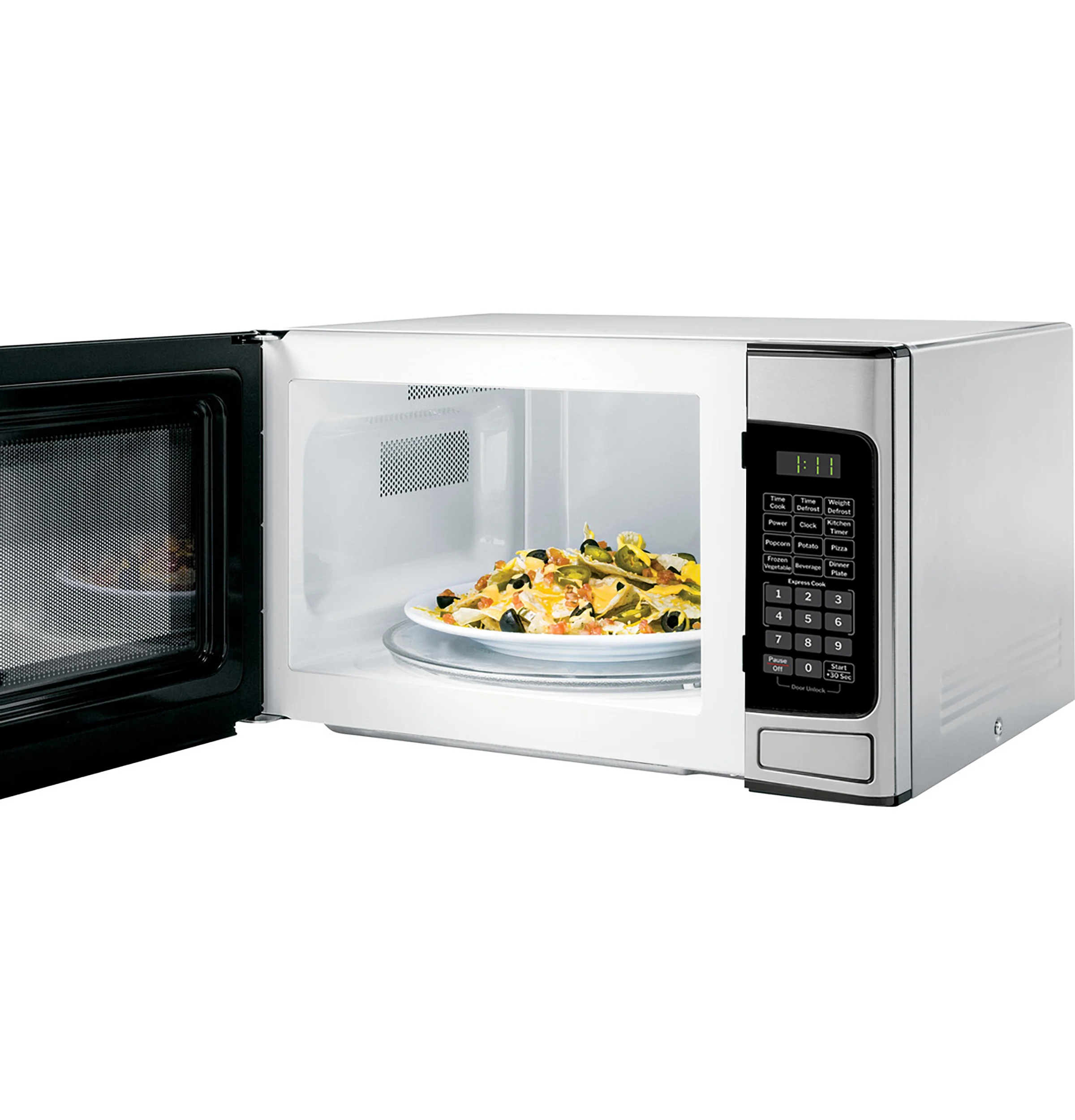 GE® 1.1 Cu. Ft. Capacity Countertop Microwave Oven GCST11N1WSS - Image 4