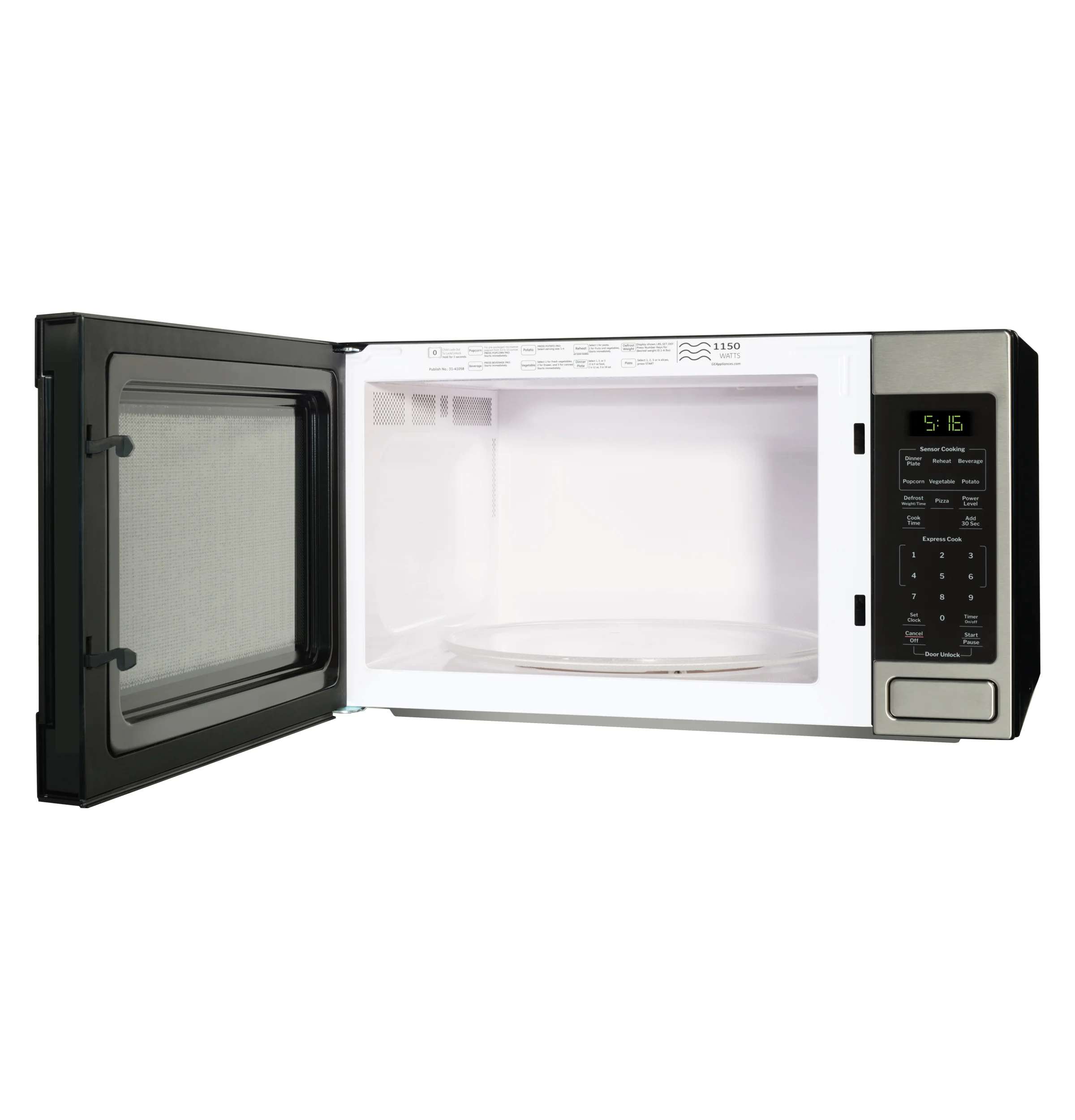 GE® 1.6 Cu. Ft. Countertop Microwave Oven GCST16S1WSS - Image 5