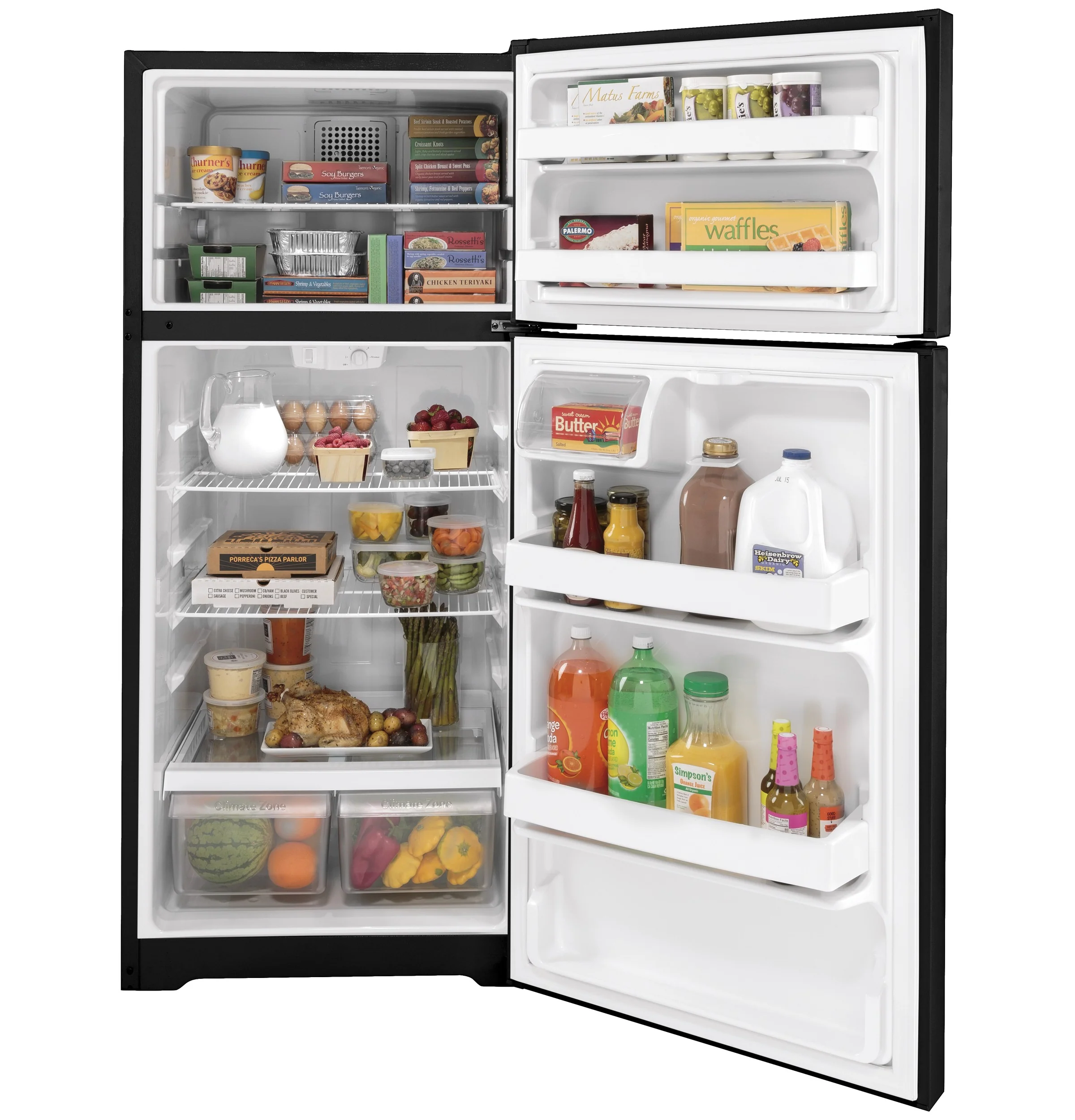 GE® 16.6 Cu. Ft. Top-Freezer Refrigerator GTS17DTNRBB - Image 3