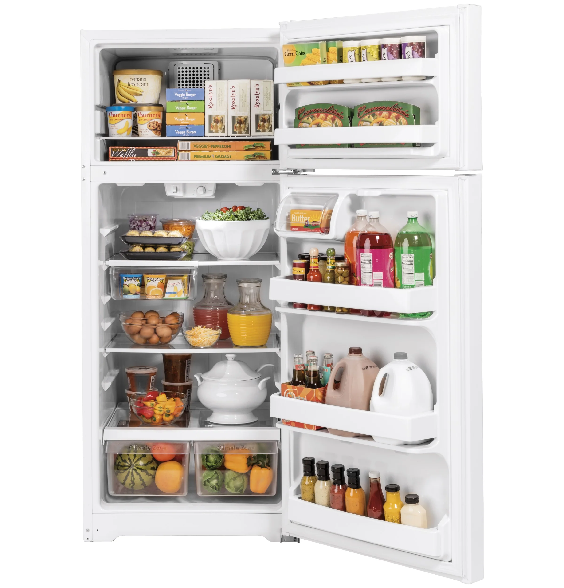 GE® 17.5 Cu. Ft. Top-Freezer Refrigerator GTS18GTNRWW - Image 2