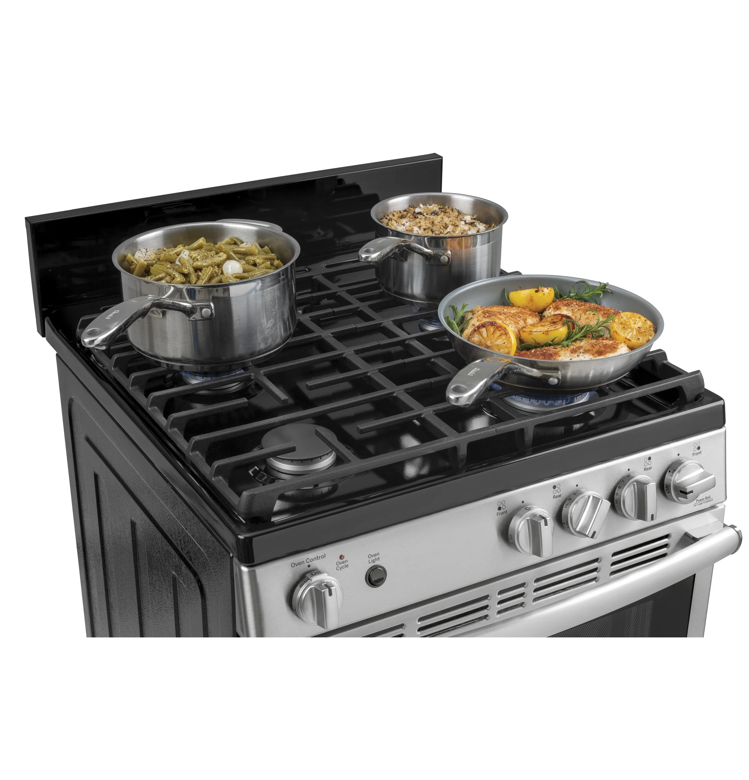GE® 24"  Steam Clean Free-Standing/Slide-in Gas Range JGAS640RMSS - Image 11