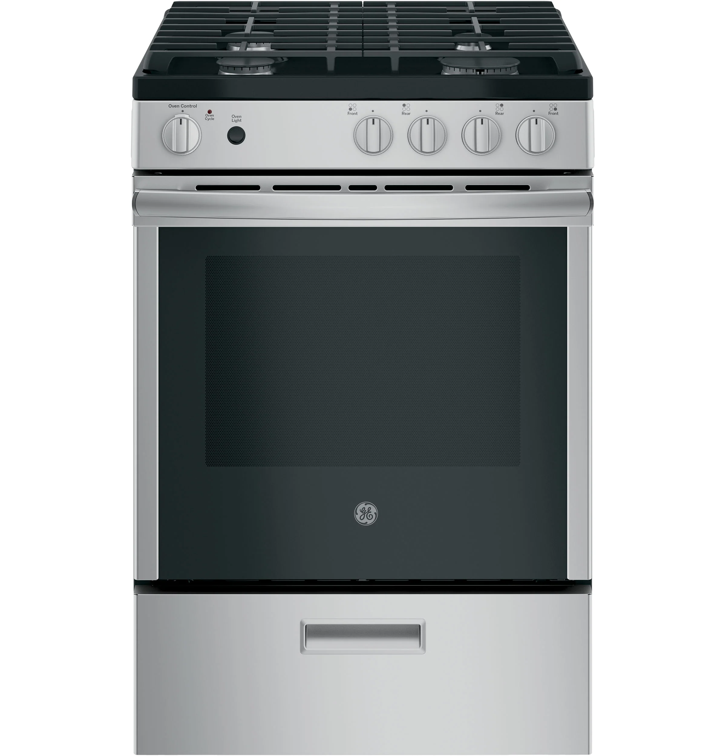 GE® 24"  Steam Clean Free-Standing/Slide-in Gas Range JGAS640RMSS - Image 3