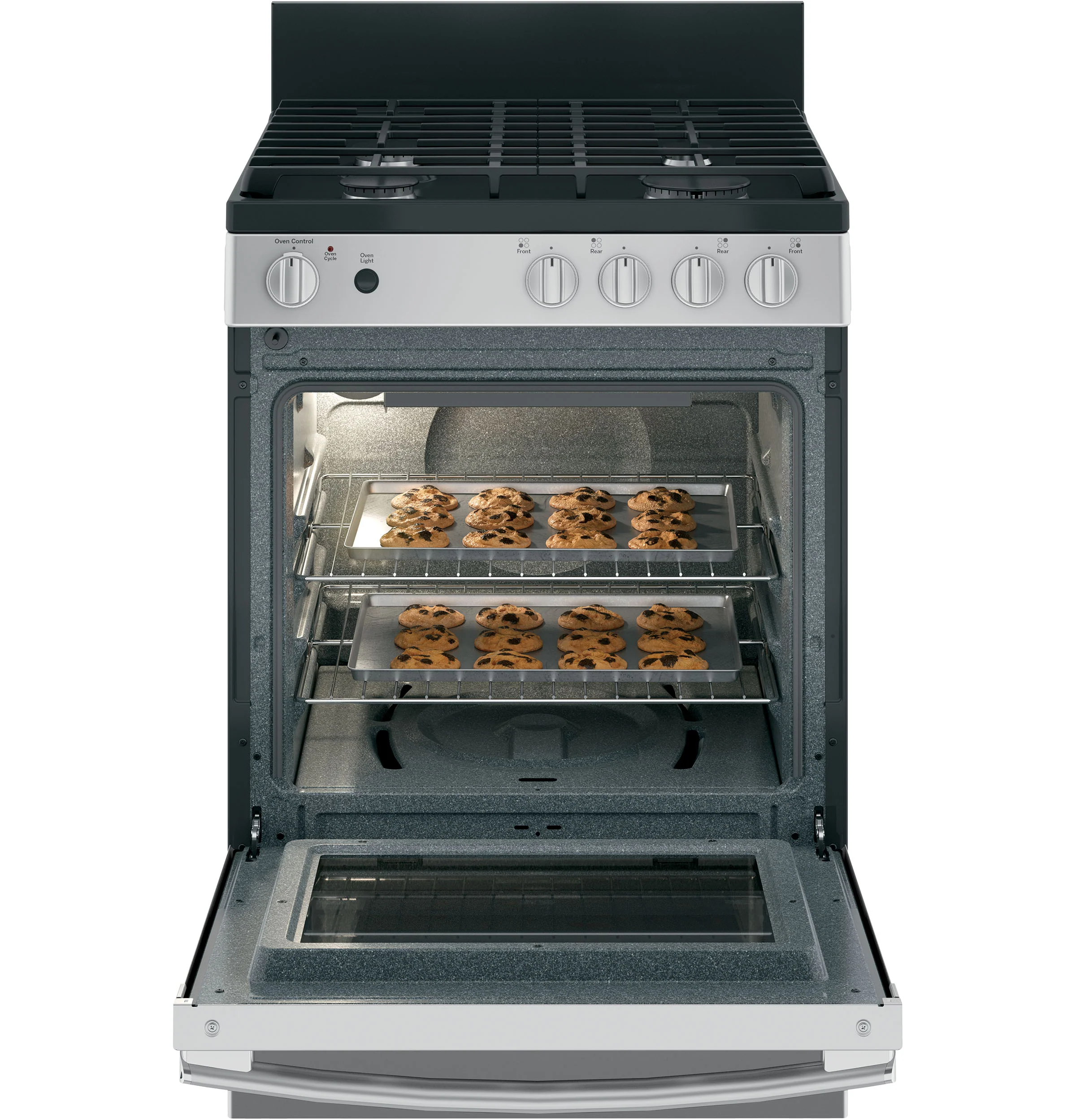 GE® 24"  Steam Clean Free-Standing/Slide-in Gas Range JGAS640RMSS - Image 8