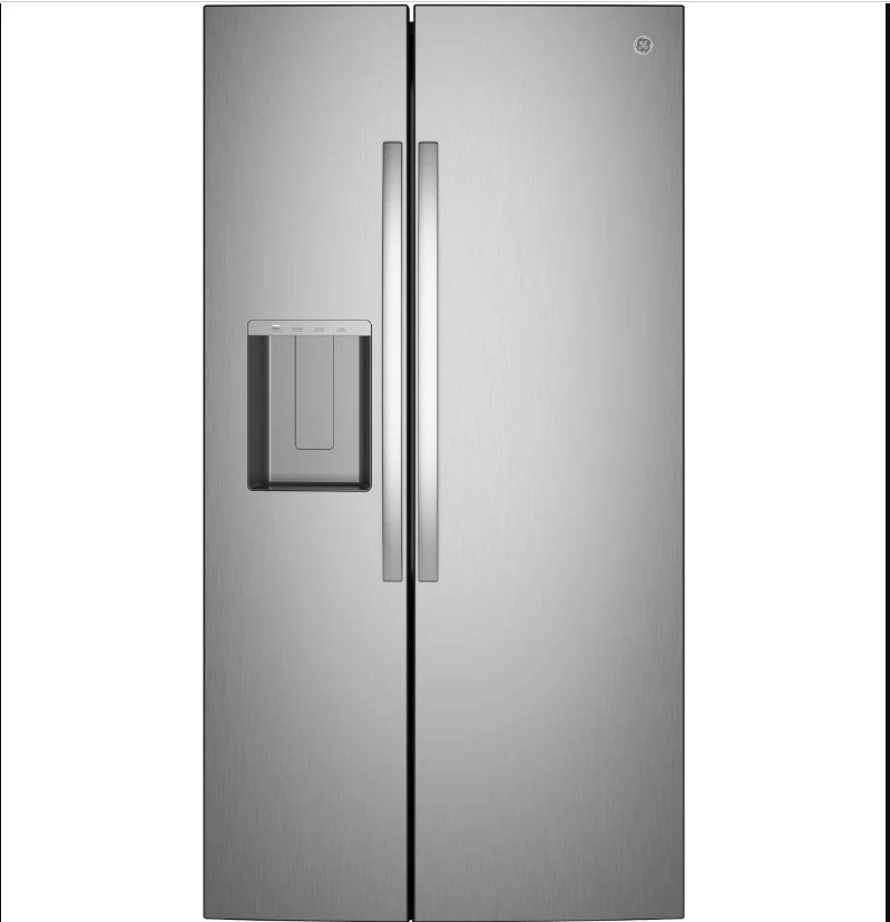 GE® 27.7 Cu. Ft. Side-By-Side Refrigerator with LED Light Walls and Extra Tall Dispenser GSS28PYYFS