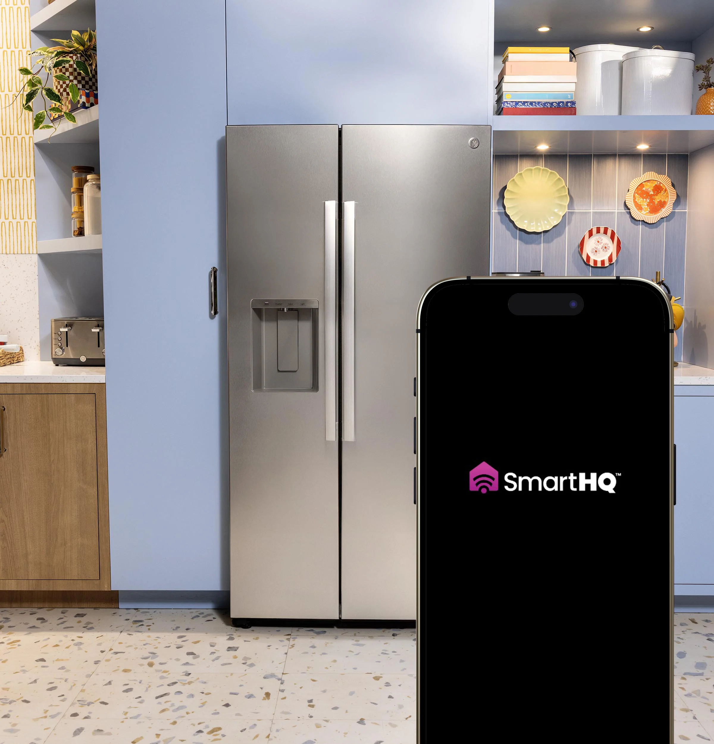 GE® 27.7 Cu. Ft. Side-By-Side Refrigerator with LED Light Walls and Extra Tall Dispenser GSS28PYYFS - Image 11