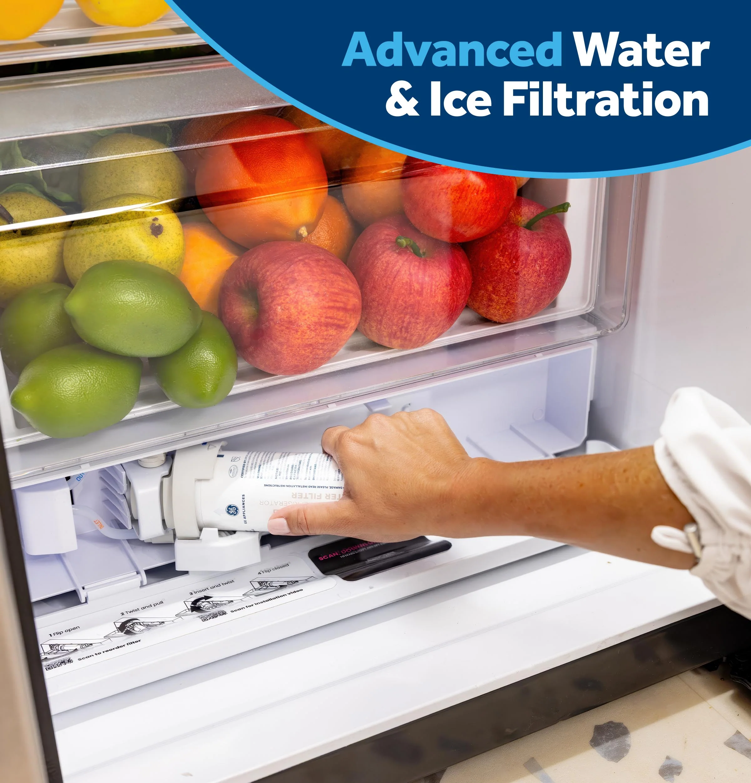 GE® 27.7 Cu. Ft. Side-By-Side Refrigerator with LED Light Walls and Extra Tall Dispenser GSS28PYYFS - Image 5