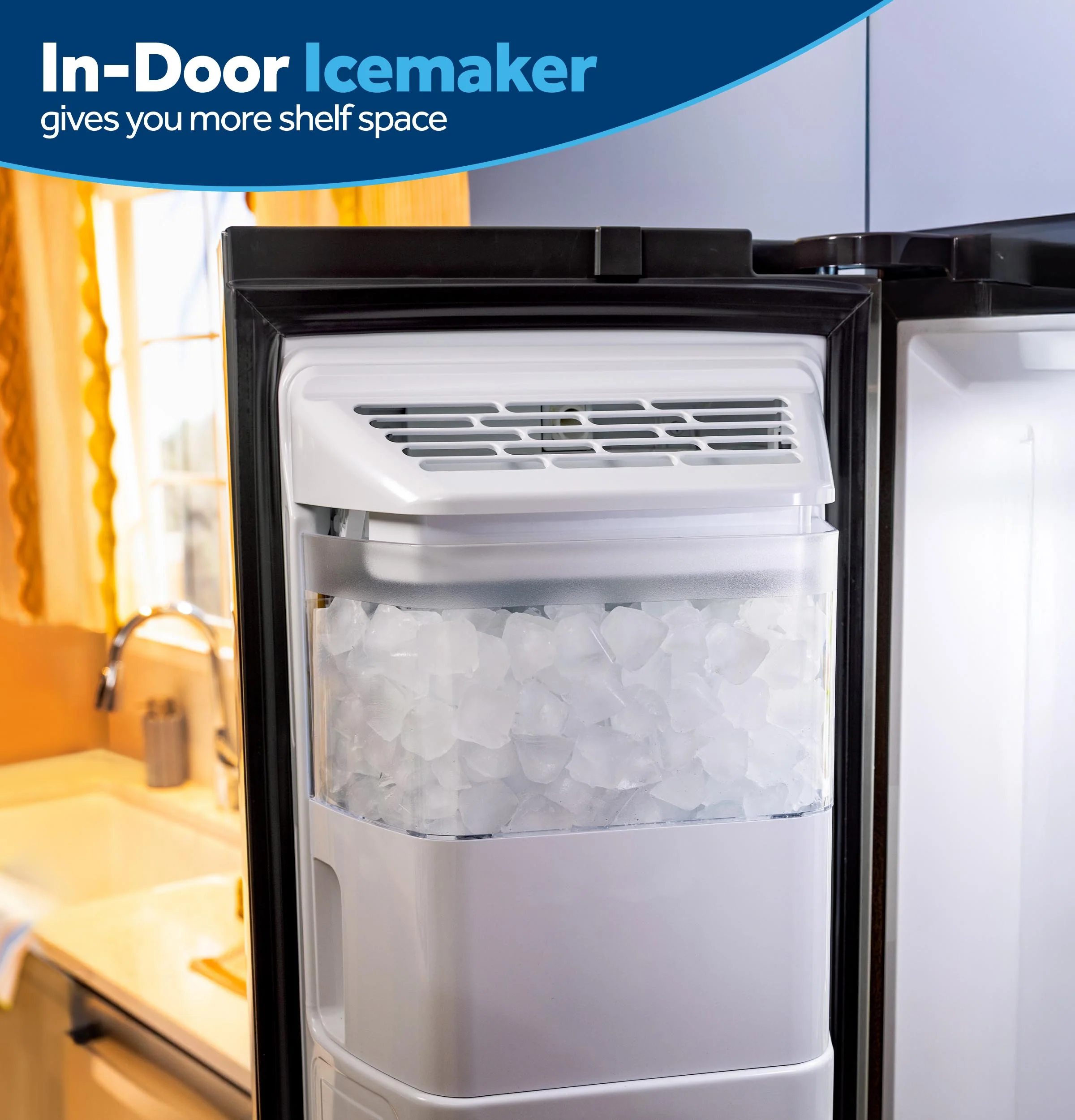 GE® 27.7 Cu. Ft. Side-By-Side Refrigerator with LED Light Walls and Extra Tall Dispenser GSS28PYYFS - Image 6