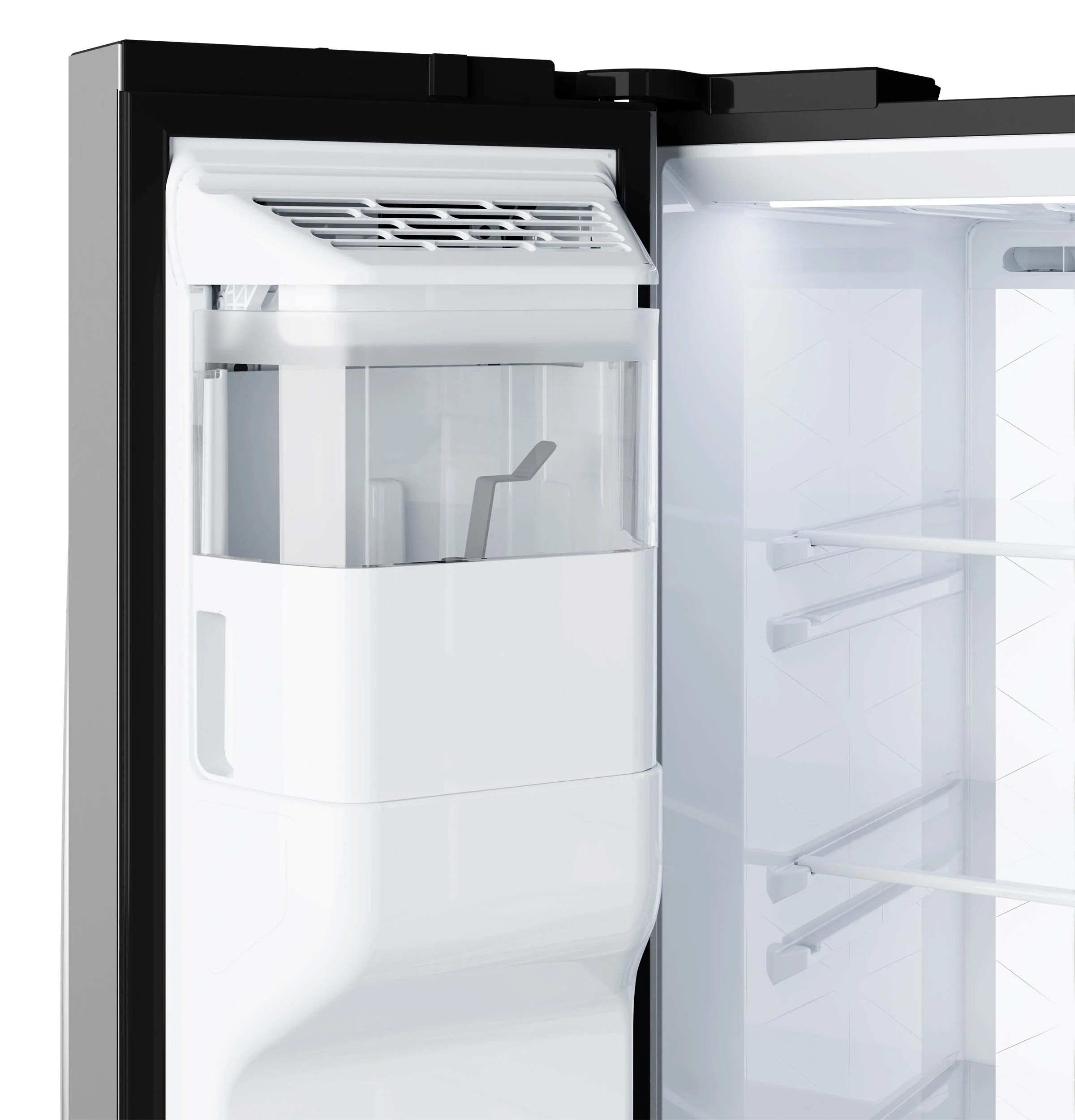 GE® 27.7 Cu. Ft. Side-By-Side Refrigerator with LED Light Walls and Extra Tall Dispenser GSS28PYYFS - Image 9
