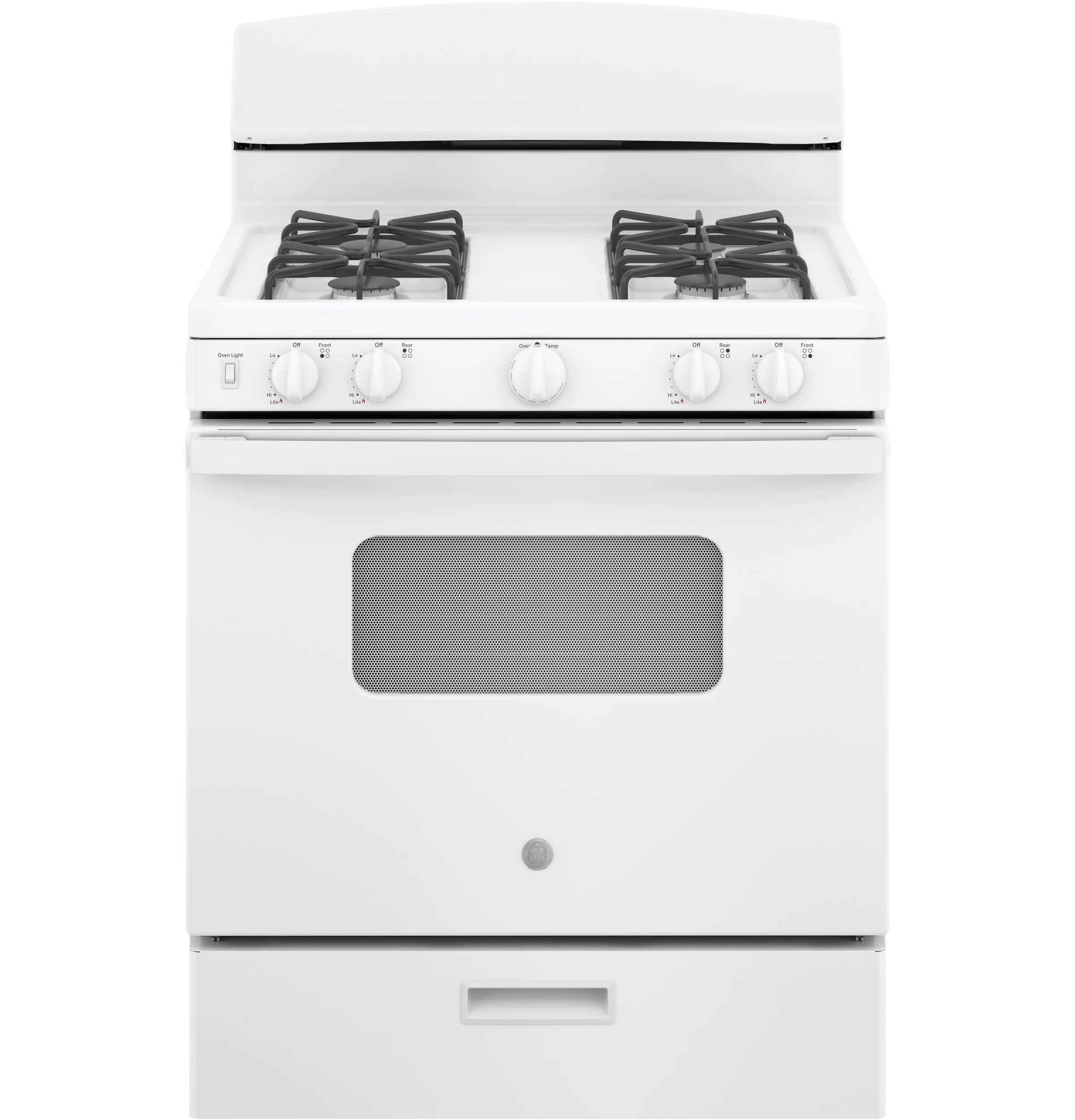 GE® 30" Free-Standing Front Control Gas Range JGBS10DEMWW