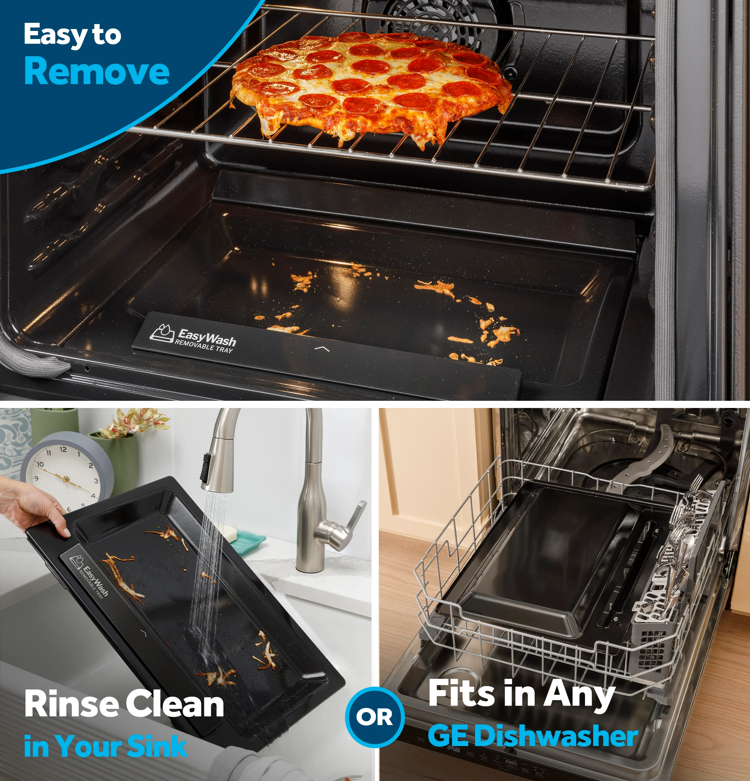GE® 30" Free-Standing Gas Convection Range with No Preheat Air Fry and EasyWash™ Oven Tray GGF600AVSS - Image 5
