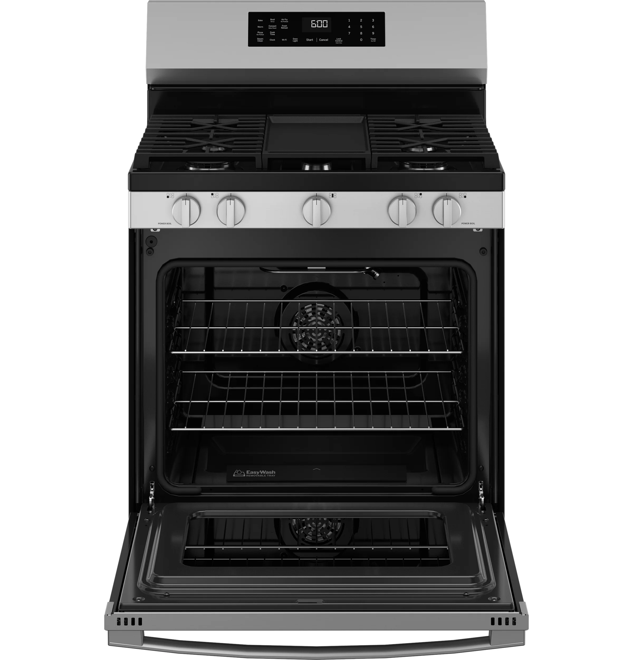 GE® 30" Free-Standing Gas Convection Range with No Preheat Air Fry and EasyWash™ Oven Tray GGF600AVSS - Image 7