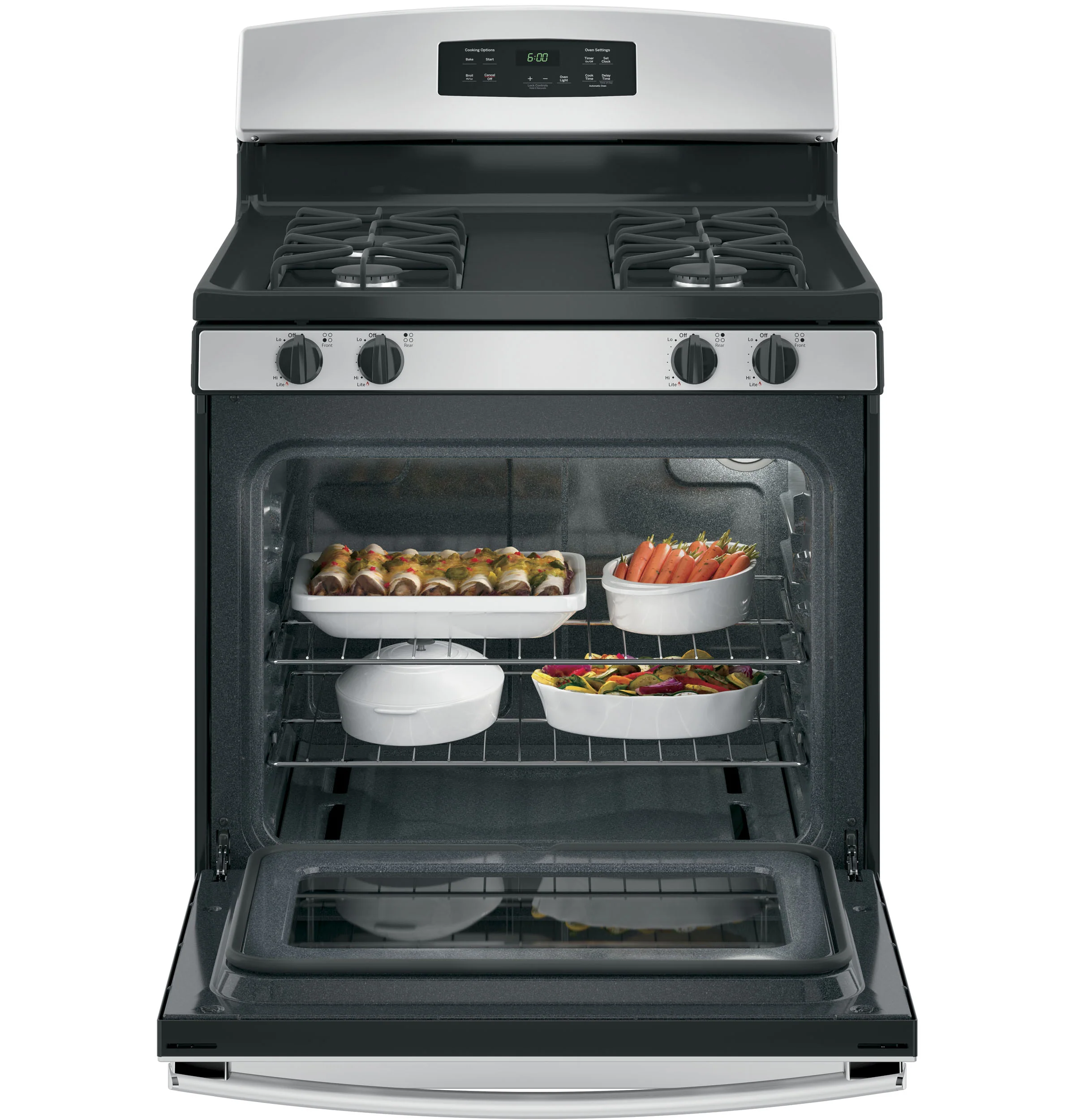GE® 30" Free-Standing Gas Range JGBS60REKSS - Image 4