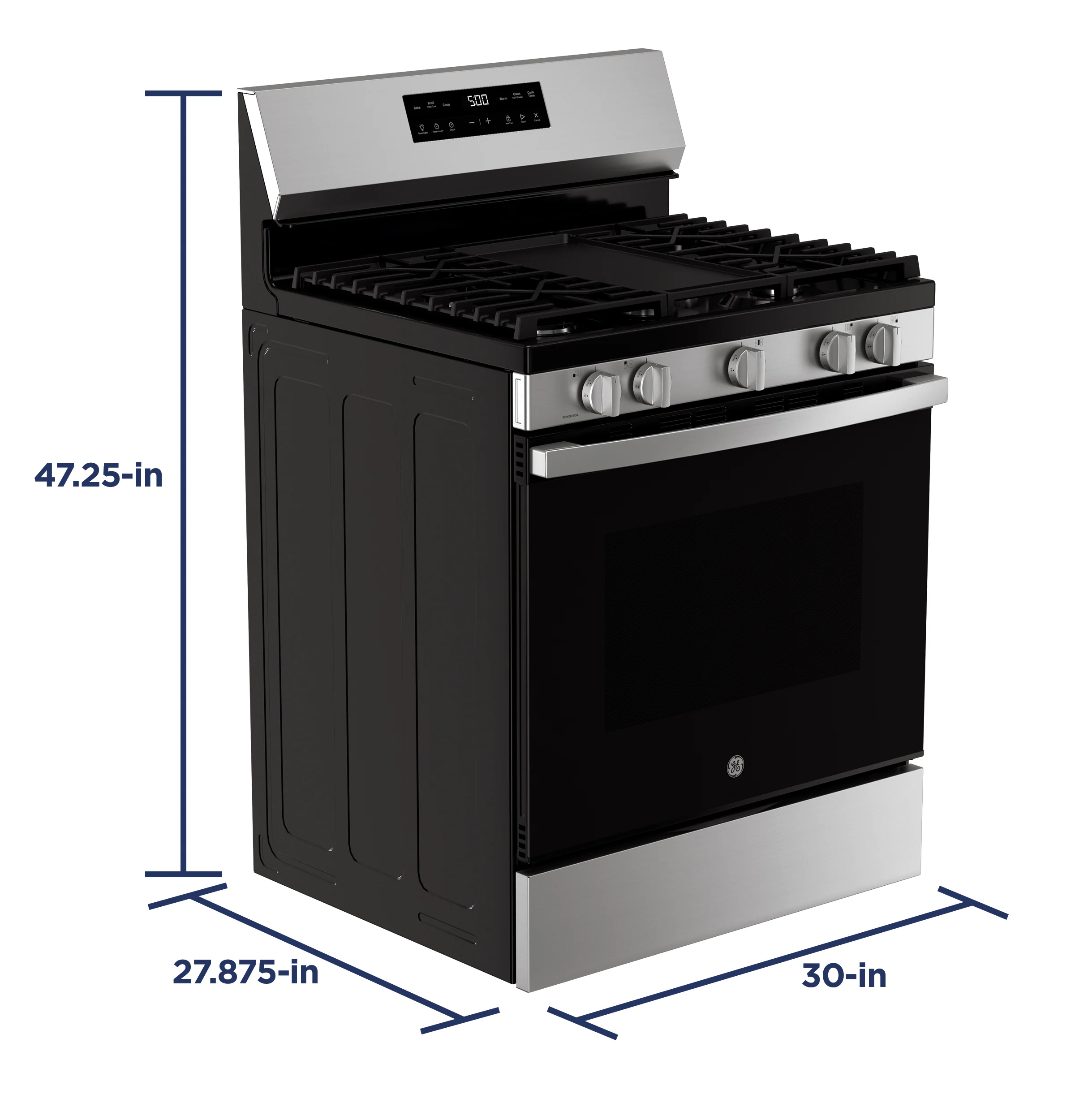 GE® 30" Free-Standing Gas Range with Crisp Mode GGF500PVSS - Image 6
