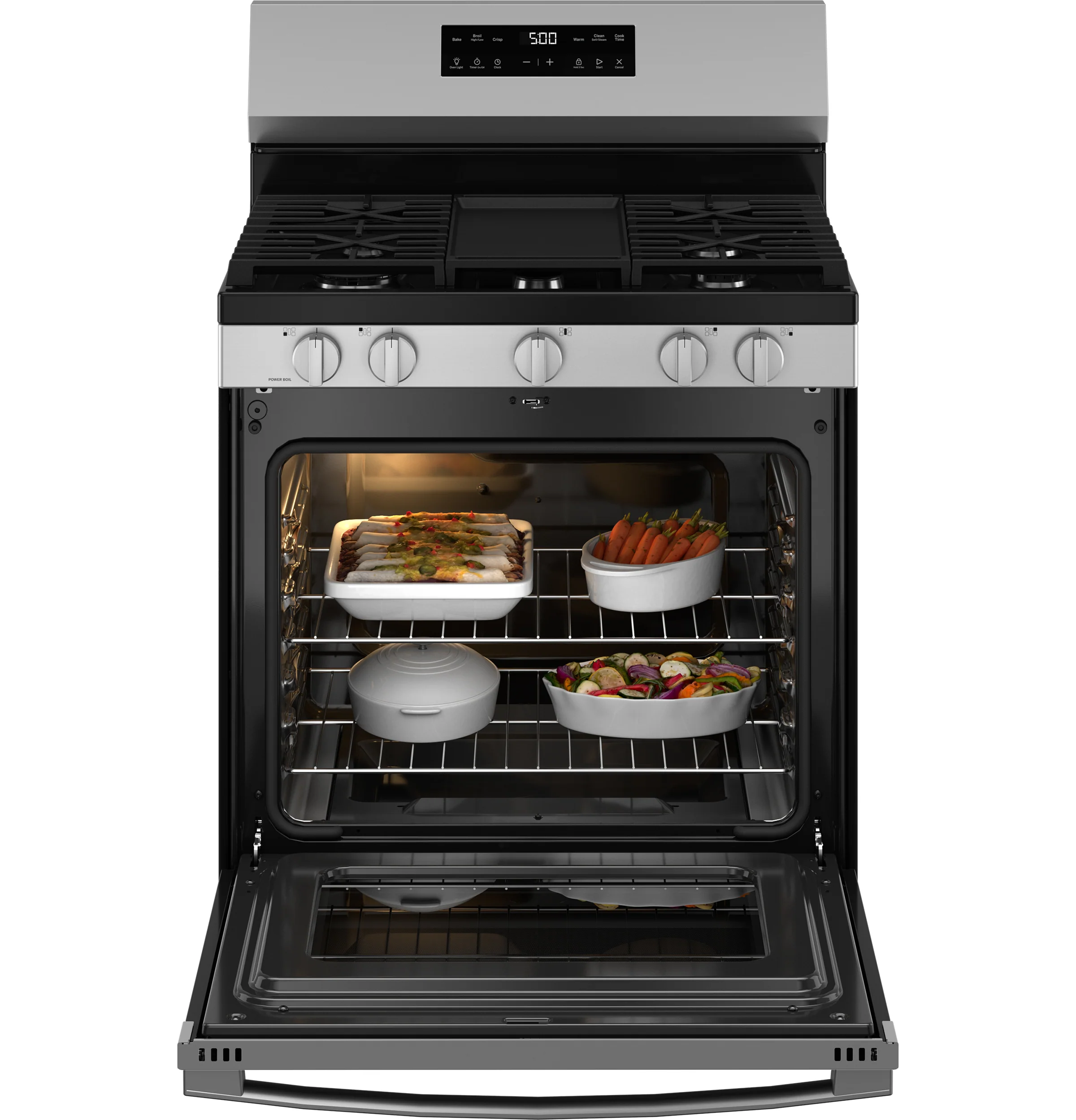GE® 30" Free-Standing Gas Range with Crisp Mode GGF500PVSS - Image 9