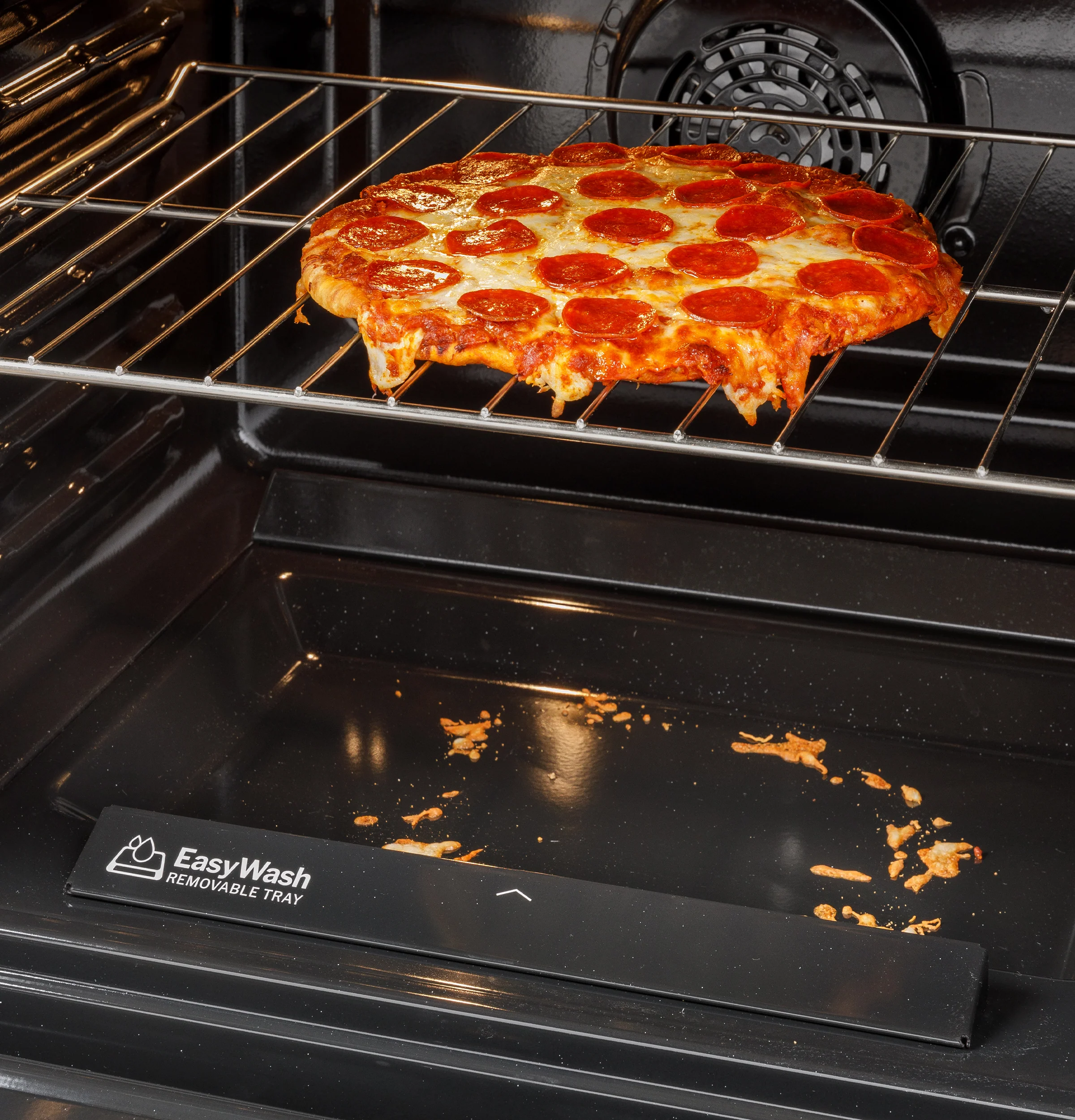 GE® 30" Slide-In Front-Control Convection Gas Range with No Preheat Air Fry and EasyWash™ Oven Tray GGS600AVES - Image 16