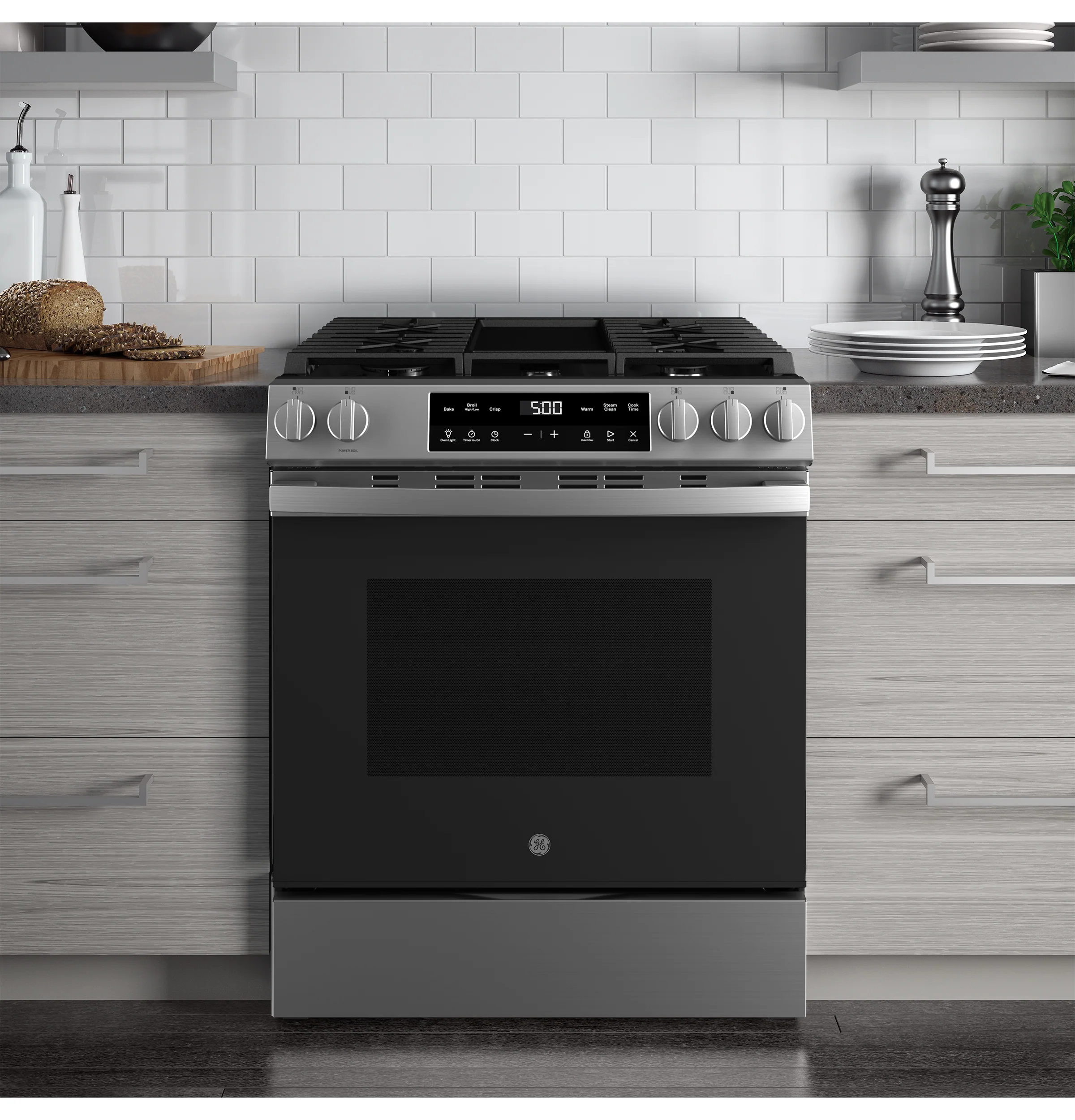 GE® 30" Slide-In Front Control Gas Range with Crisp Mode GGS500SVSS - Image 13