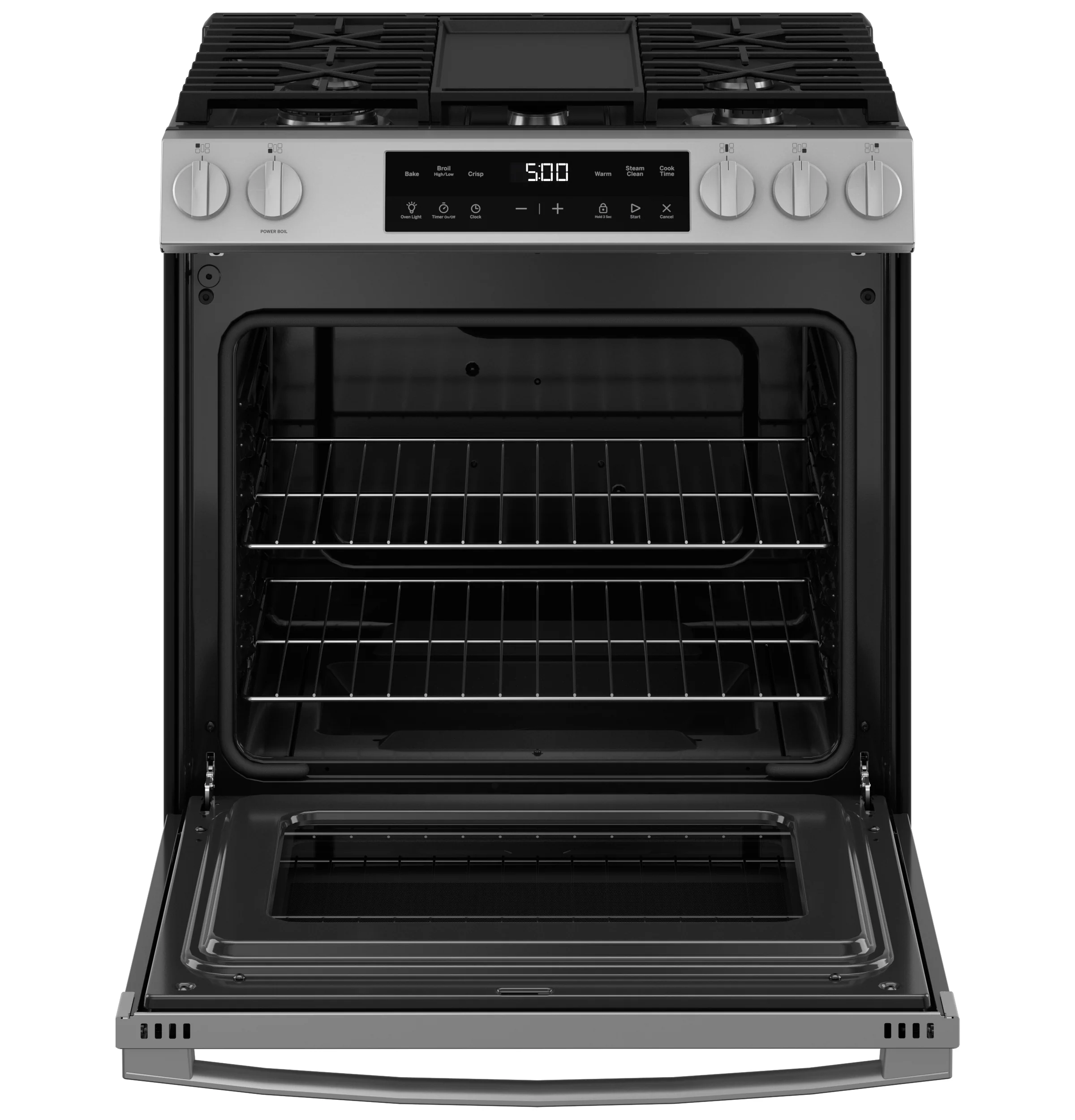 GE® 30" Slide-In Front Control Gas Range with Crisp Mode GGS500SVSS - Image 9