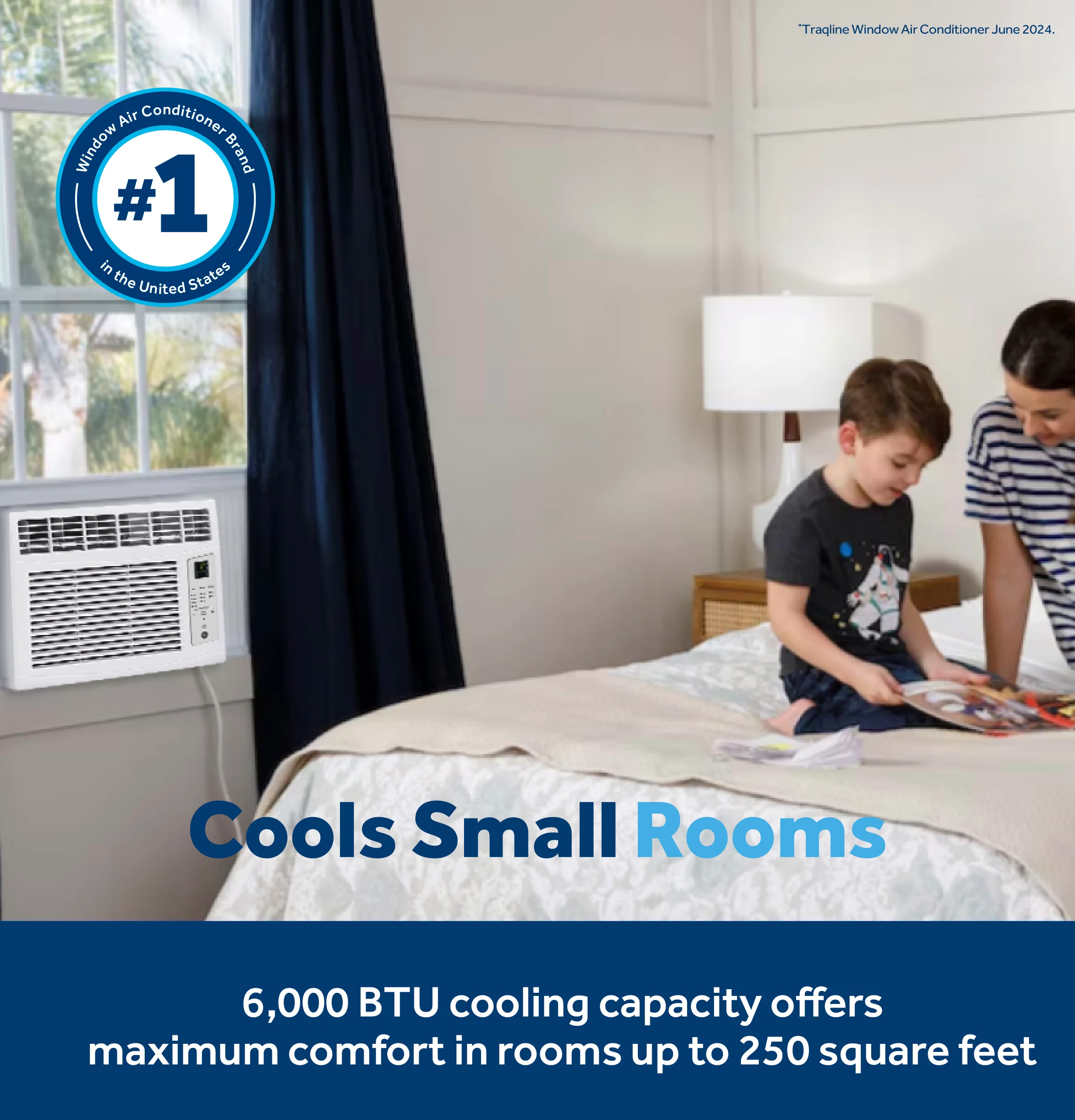GE® 6,000 BTU Electronic Window Air Conditioner for Small Rooms up to 250 sq ft. AWCS06BWF - Image 6