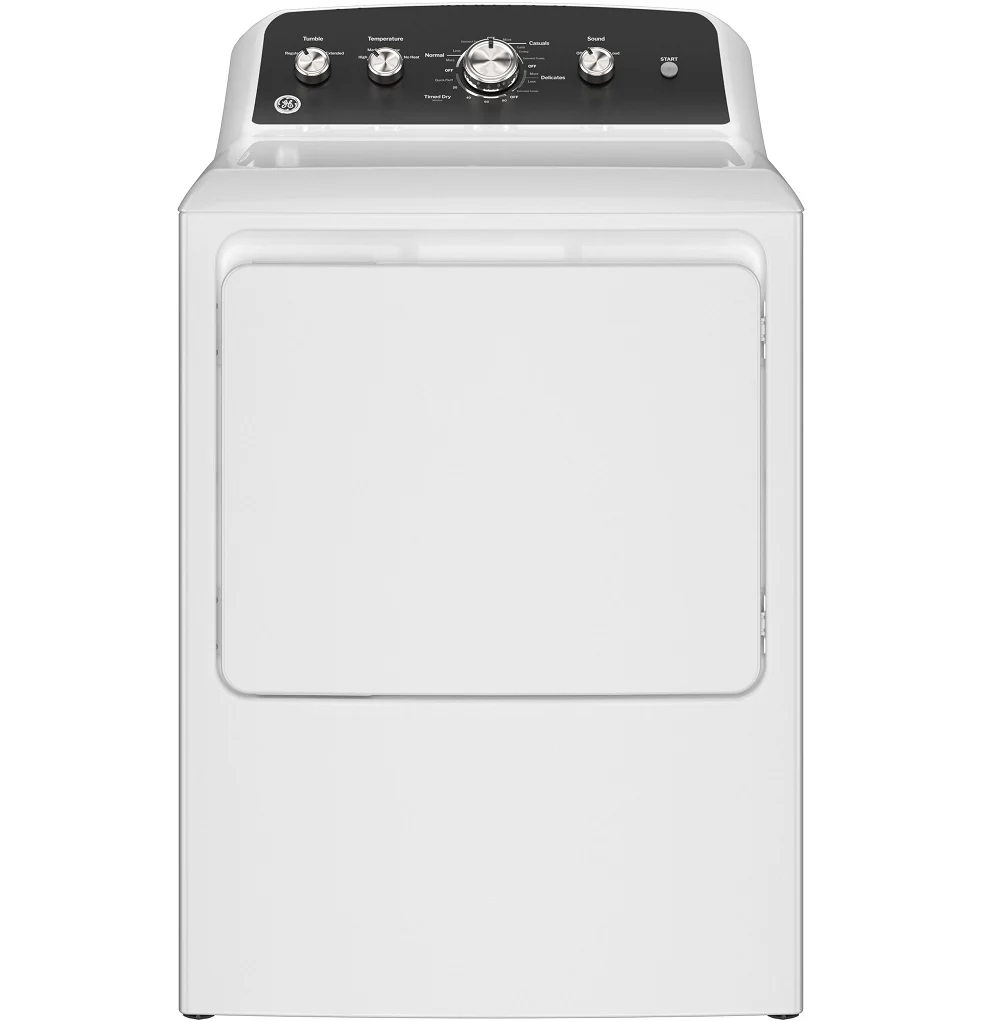 GE® 7.2 cu. ft. Capacity Electric Dryer with Up To 120 ft. Venting and Extended Tumble GTD48EASWWB