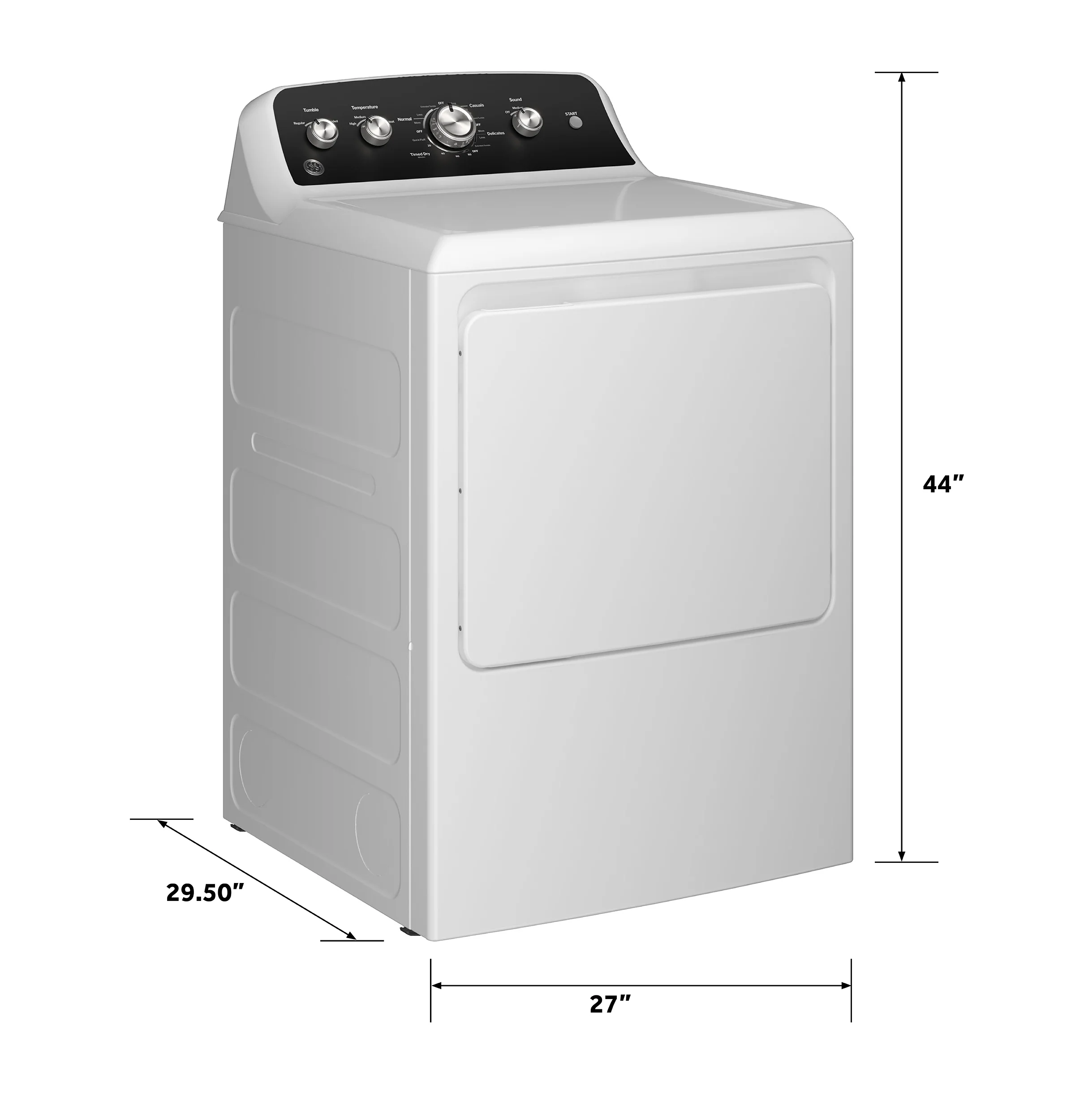 GE® 7.2 cu. ft. Capacity Electric Dryer with Up To 120 ft. Venting and Extended Tumble GTD48EASWWB - Image 8