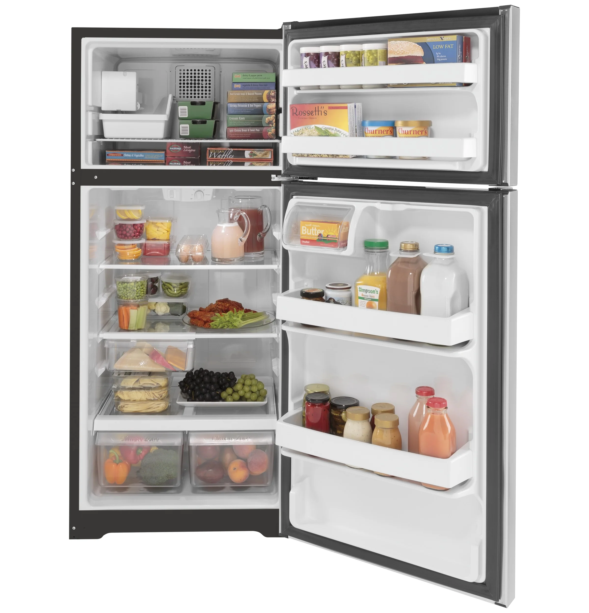 GE® ENERGY STAR® 16.6 Cu. Ft. Top-Freezer Refrigerator GIE17GSNRSS - Image 2