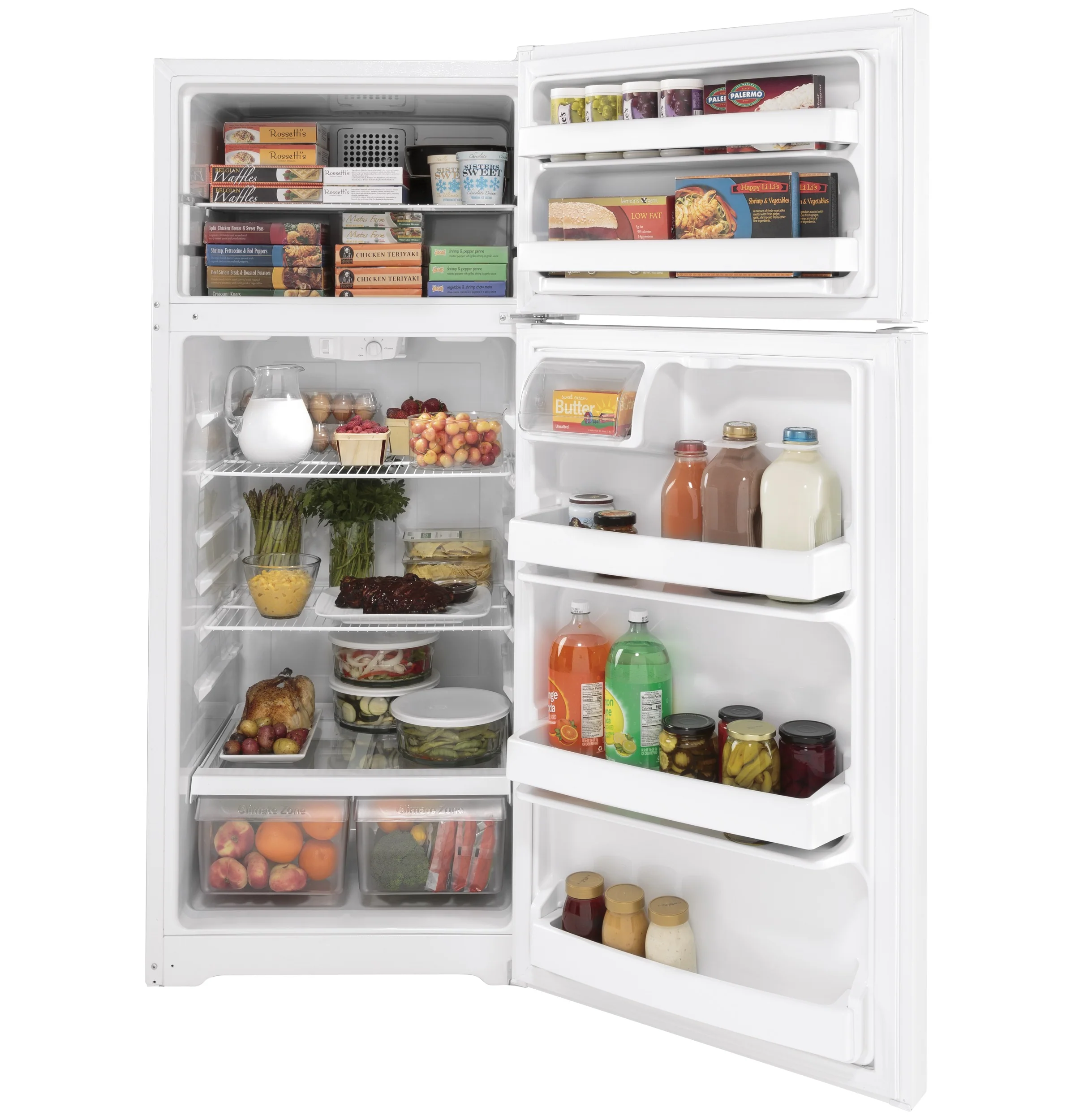 GE® ENERGY STAR® 17.5 Cu. Ft. Top-Freezer Refrigerator GTE18DTNRWW - Image 2