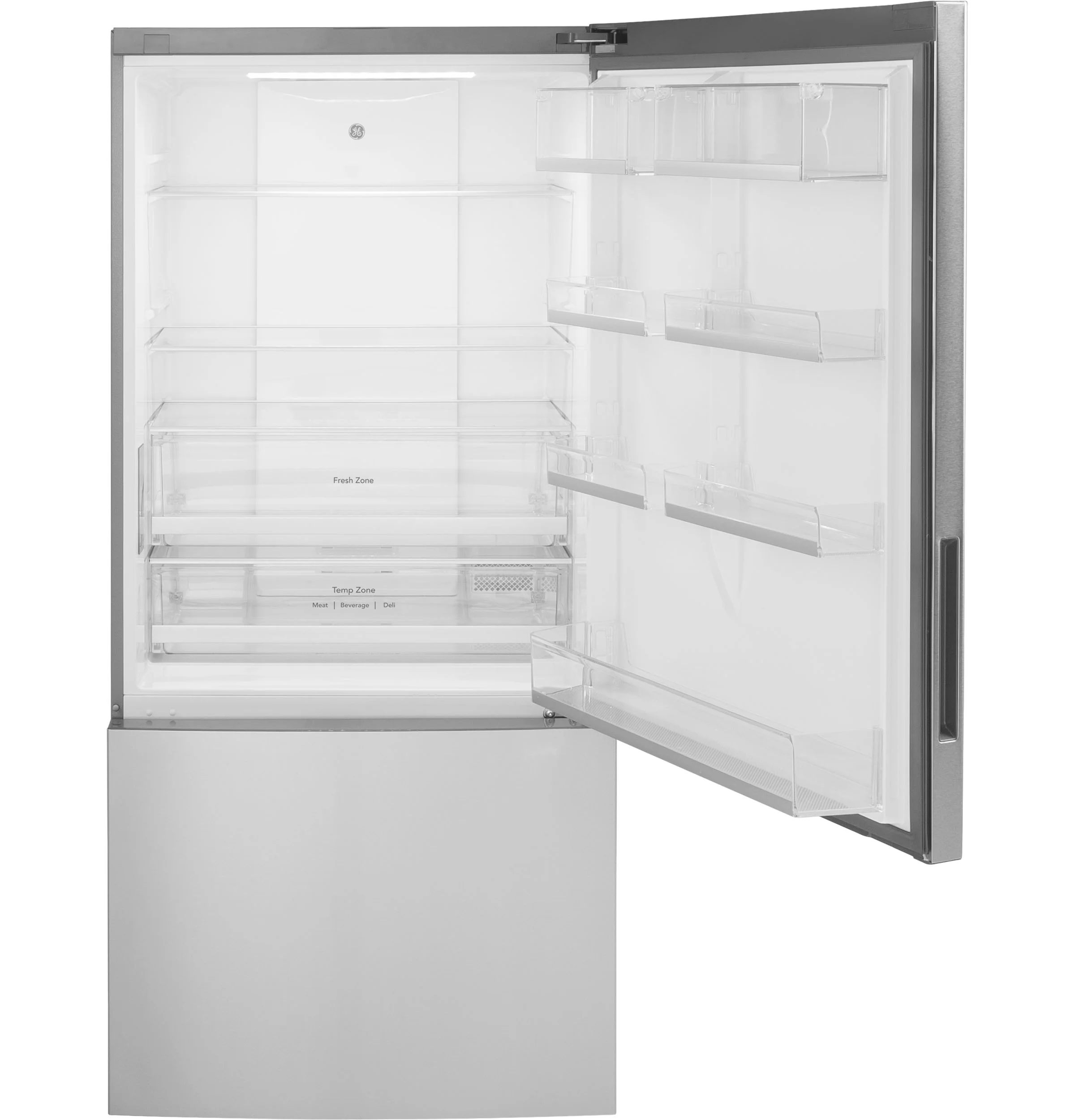 GE® ENERGY STAR® 17.7 Cu. Ft. Counter-Depth Bottom-Freezer Refrigerator GBE17HYRFS - Image 4