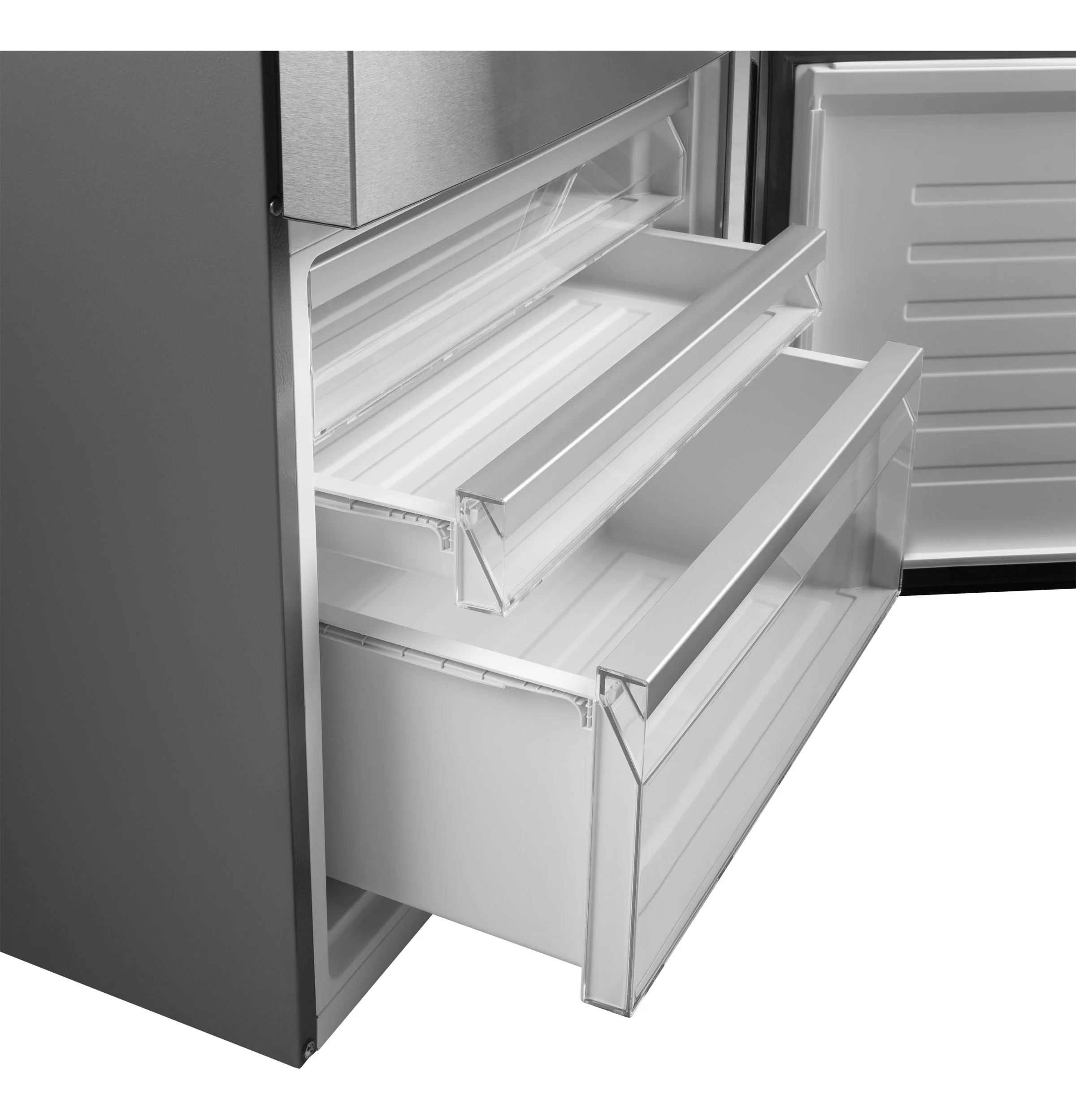 GE® ENERGY STAR® 17.7 Cu. Ft. Counter-Depth Bottom-Freezer Refrigerator GBE17HYRFS - Image 7
