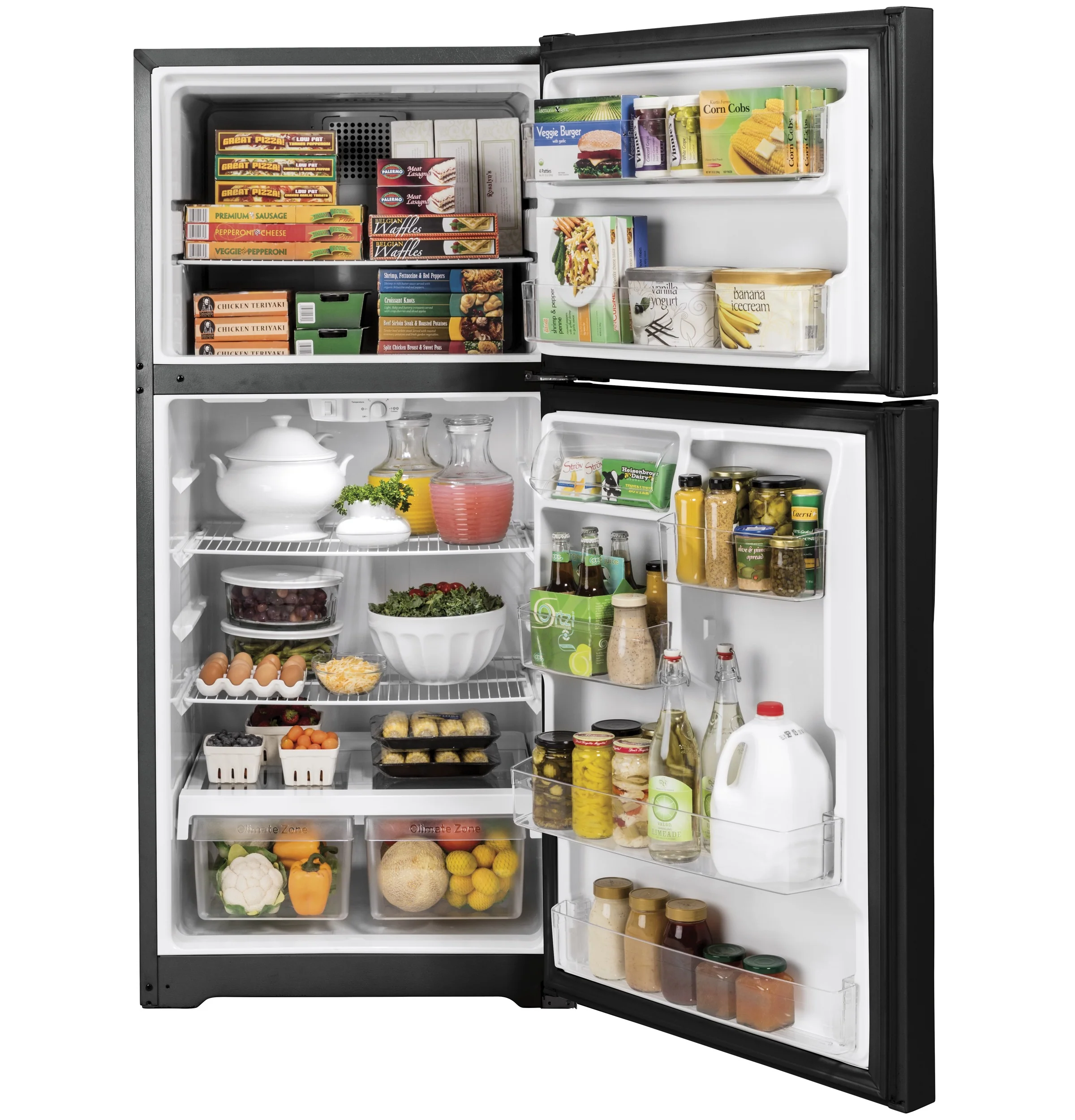 GE® ENERGY STAR® 19.2 Cu. Ft. Top-Freezer Refrigerator GTE19DTNRBB - Image 3