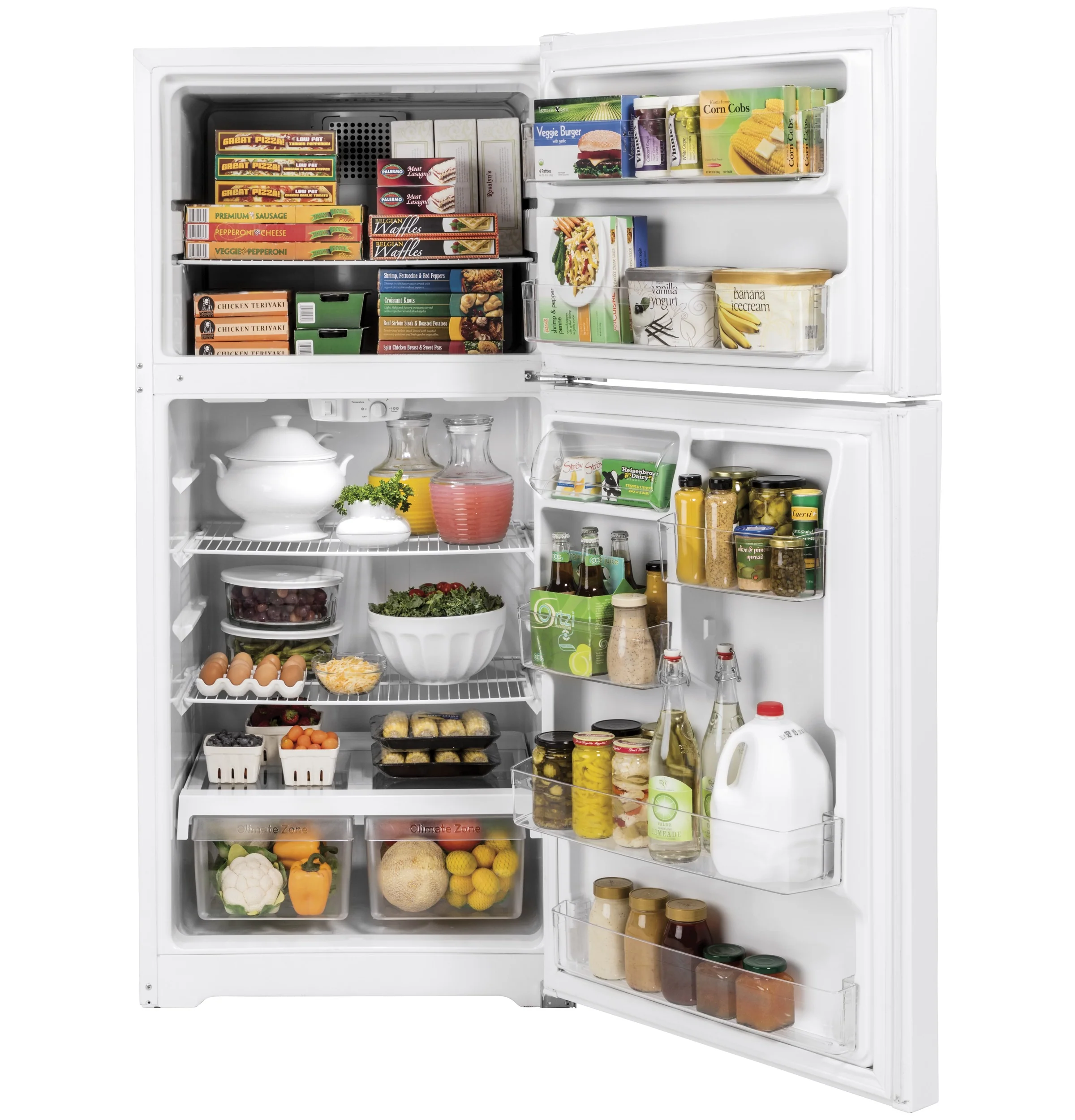 GE® ENERGY STAR® 19.2 Cu. Ft. Top-Freezer Refrigerator GTE19DTNRWW - Image 3