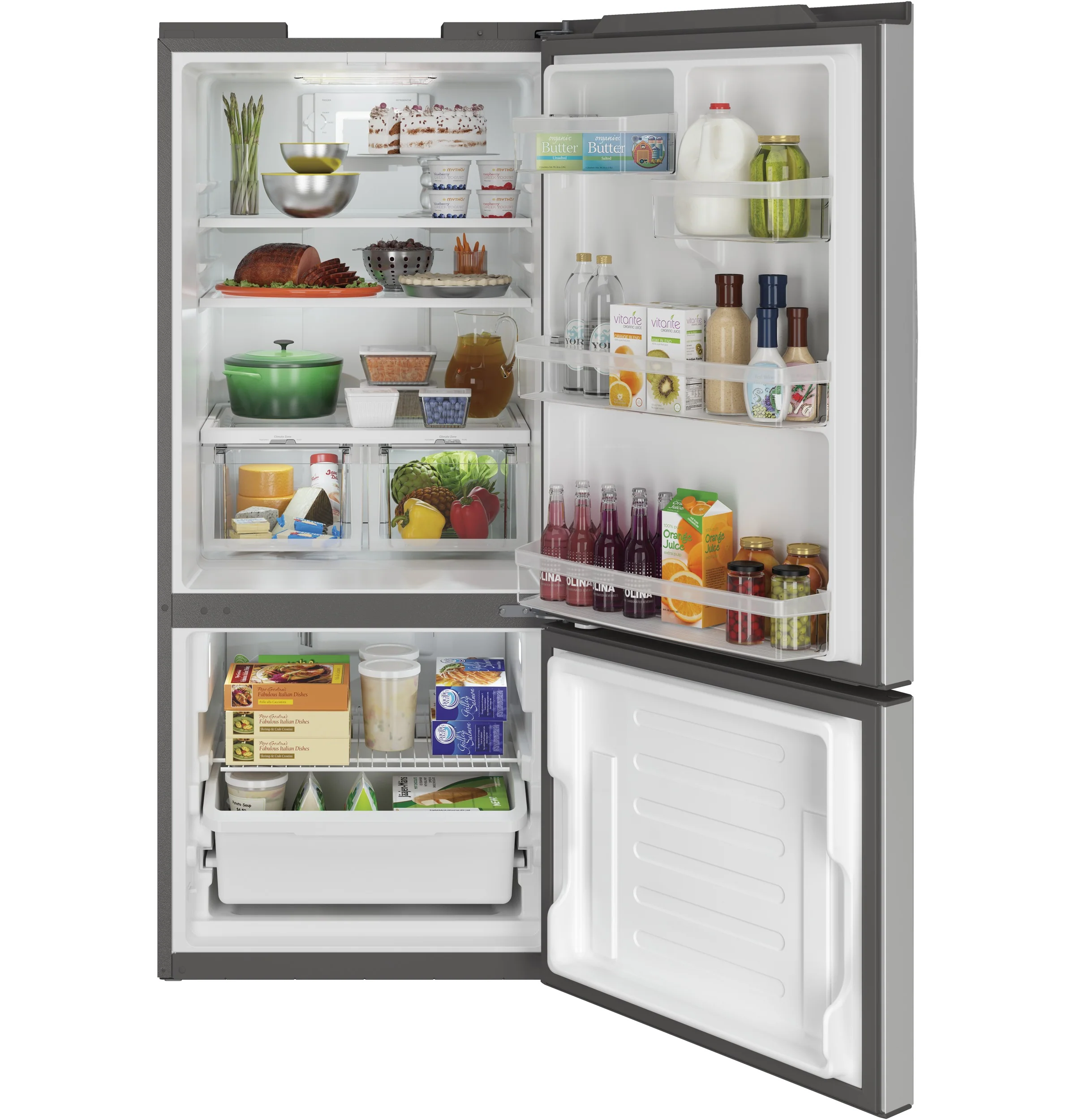 GE® ENERGY STAR® 20.9 Cu. Ft. Bottom-Freezer Refrigerator GBE21DYKFS - Image 3