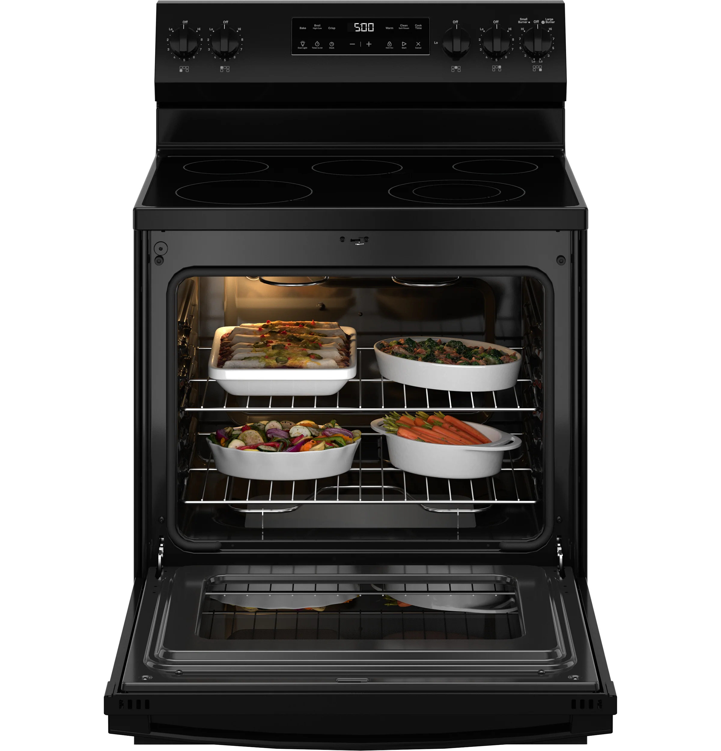 GE® ENERGY STAR® 30" Free-Standing Electric Range with Crisp Mode GRF500PVBB - Image 3