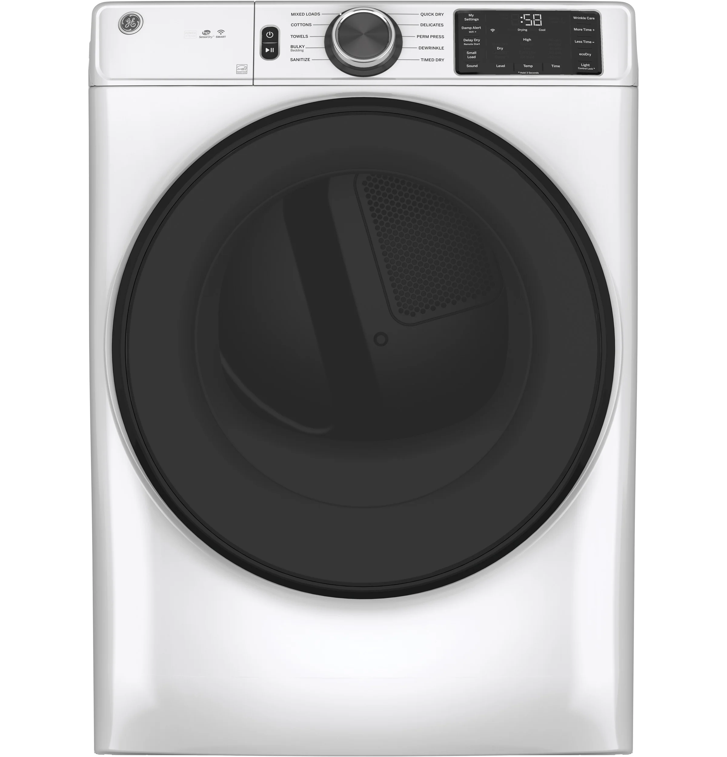 GE® ENERGY STAR® 7.8 cu. ft. Capacity Smart Front Load Electric Dryer with Sanitize Cycle GFD55ESSNWW - Image 2