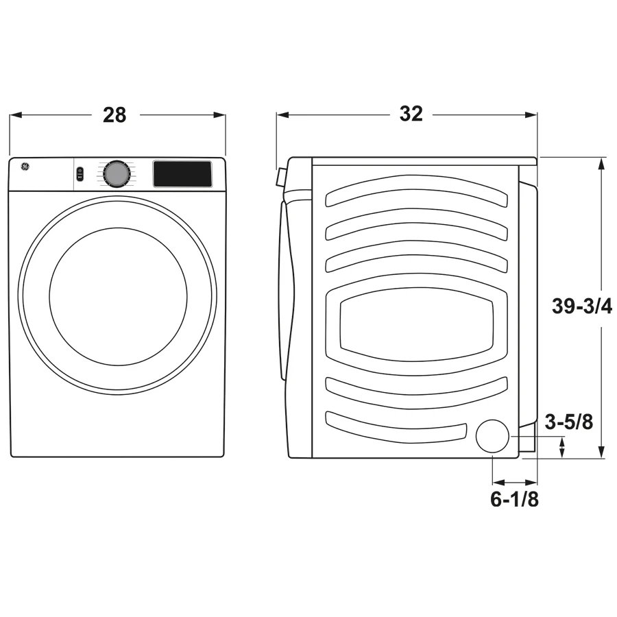 GE® ENERGY STAR® 7.8 cu. ft. Capacity Smart Front Load Gas Dryer with Sanitize Cycle GFD55GSSNWW - Image 3