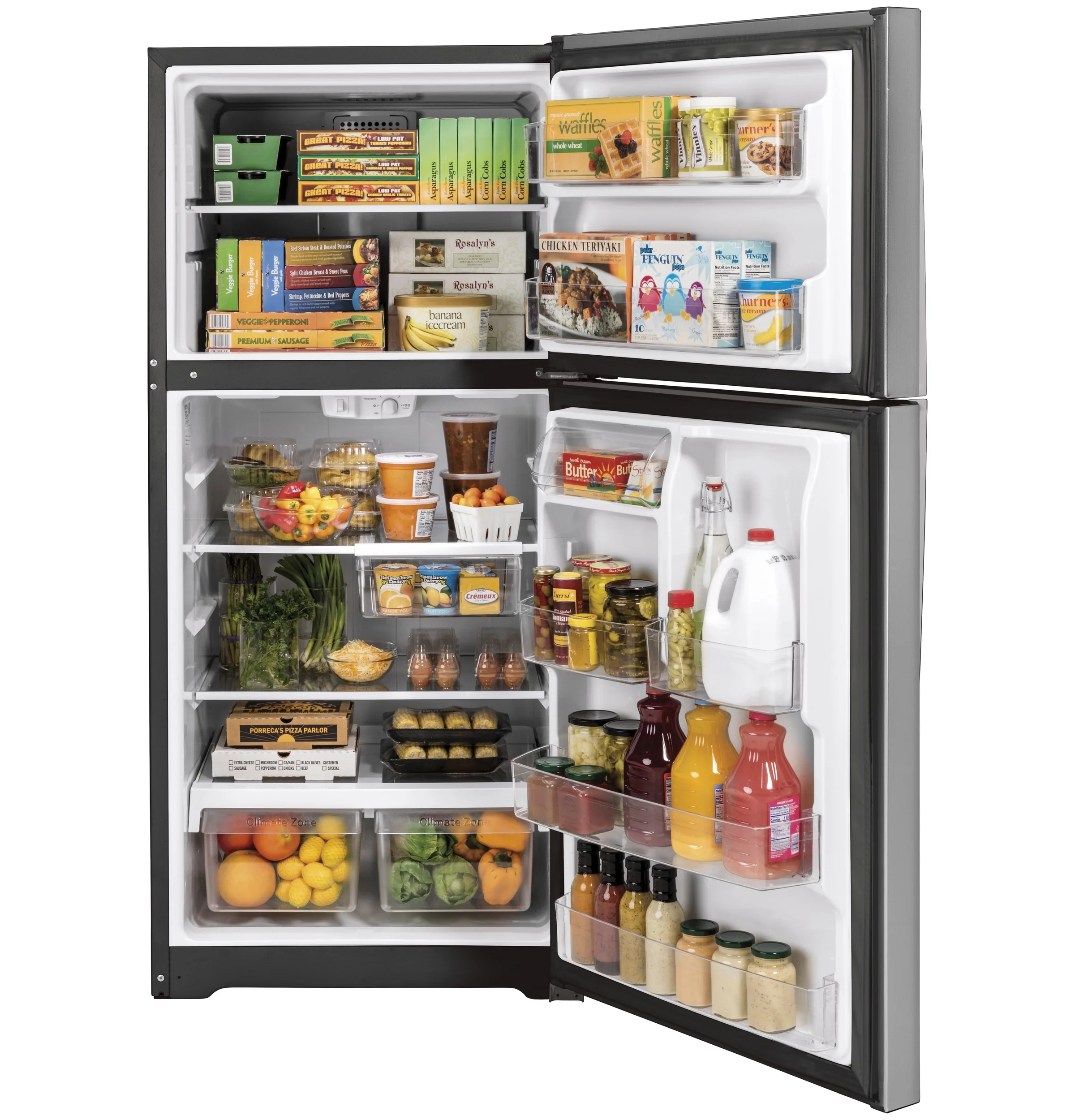 GE 19.2 Cu. Ft. Fingerprint Resistant Stainless Steel Top Freezer Refrigerator GTS19KYNRFS - Image 2