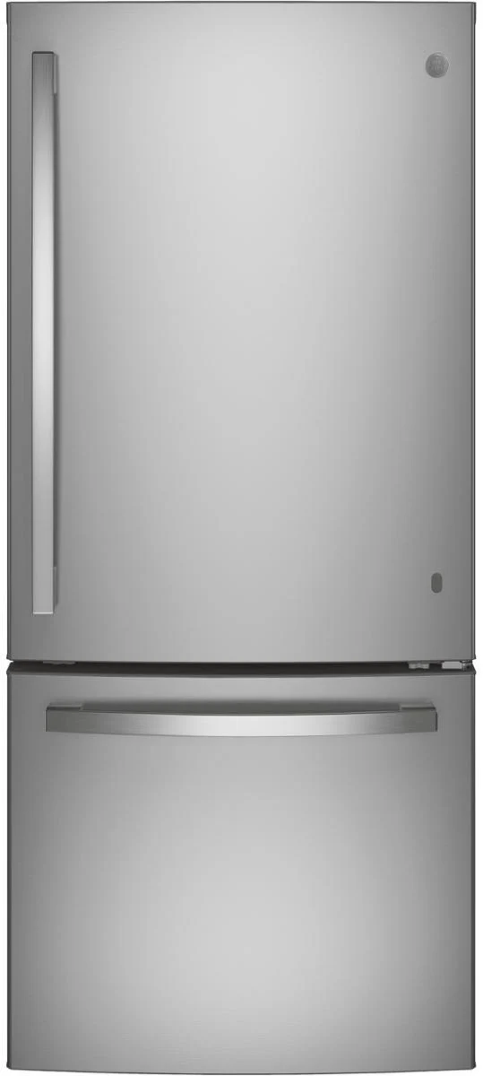 GE 21.0 Cu. Ft. Fingerprint Resistant Stainless Steel Bottom Freezer Refrigerator GDE21EYKFS